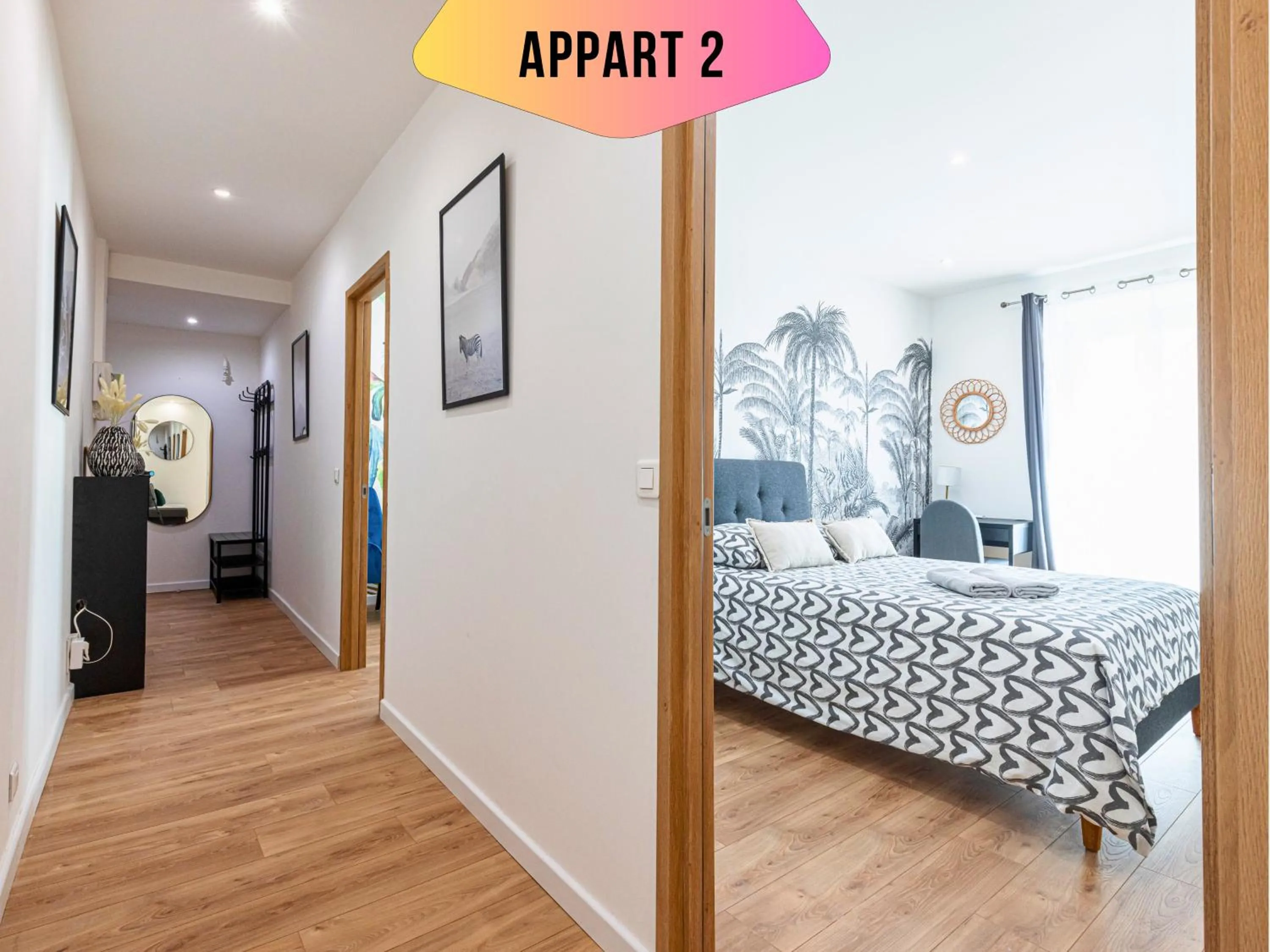 Bedroom, Bed in CASA REINE JEANNE- ideal groups & family -CENTRAL near train station - PARKING - New&CONFORT-AC