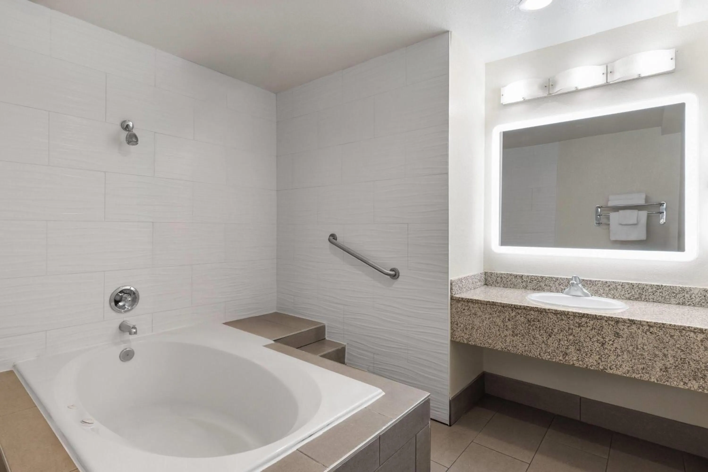 Bathroom in Travelodge by Wyndham Banning Casino and Outlet Mall