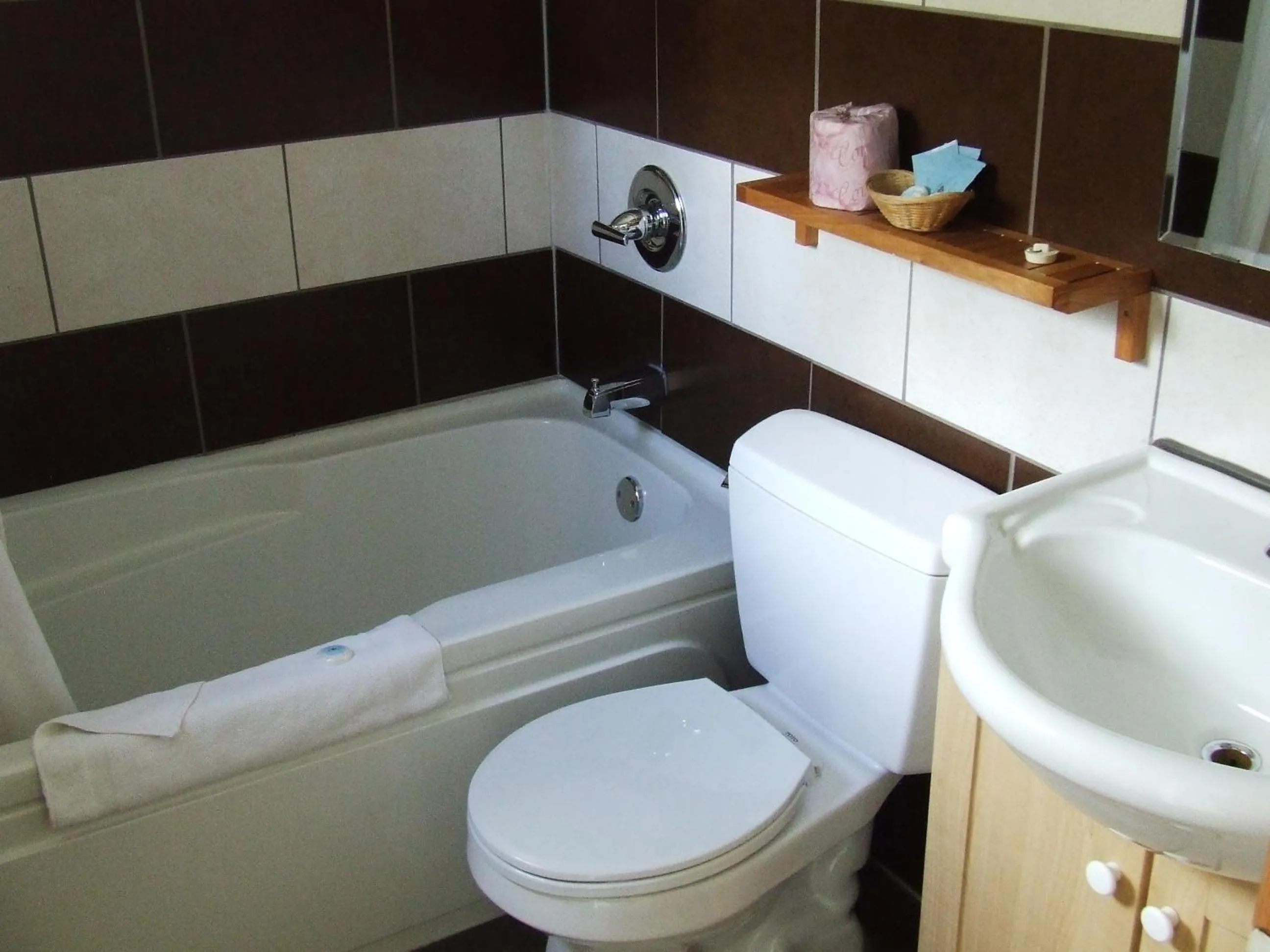 Bathroom in Ponderosa Motor Inn