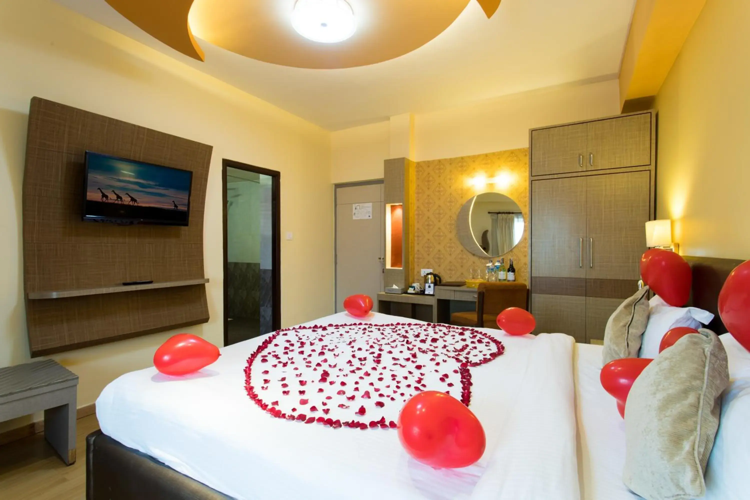 Decorative detail, Bed in Hotel Moonlight Decorative detail, Bed in Hotel Moonlight