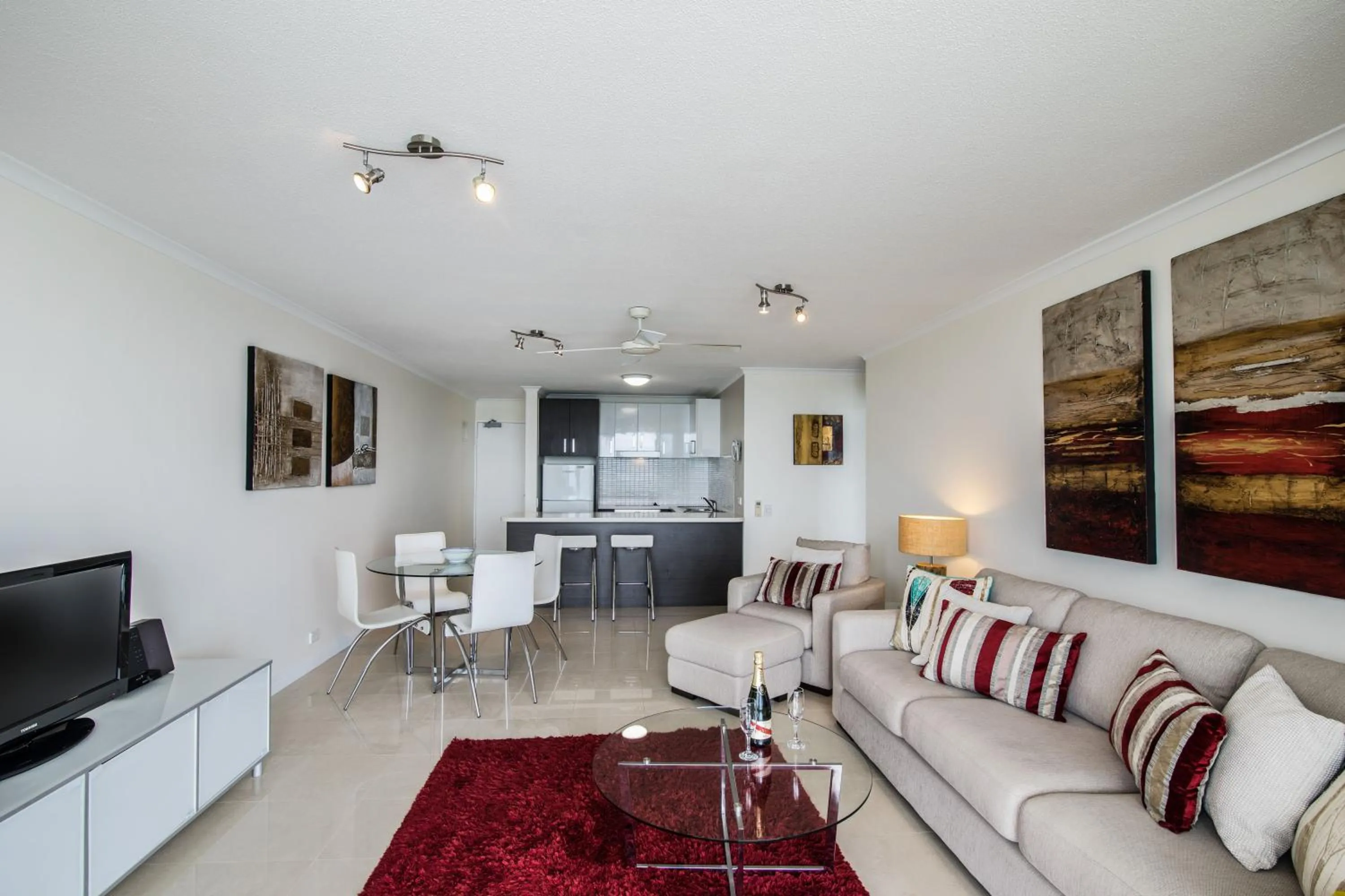 Living room in Noosa Harbour Resort