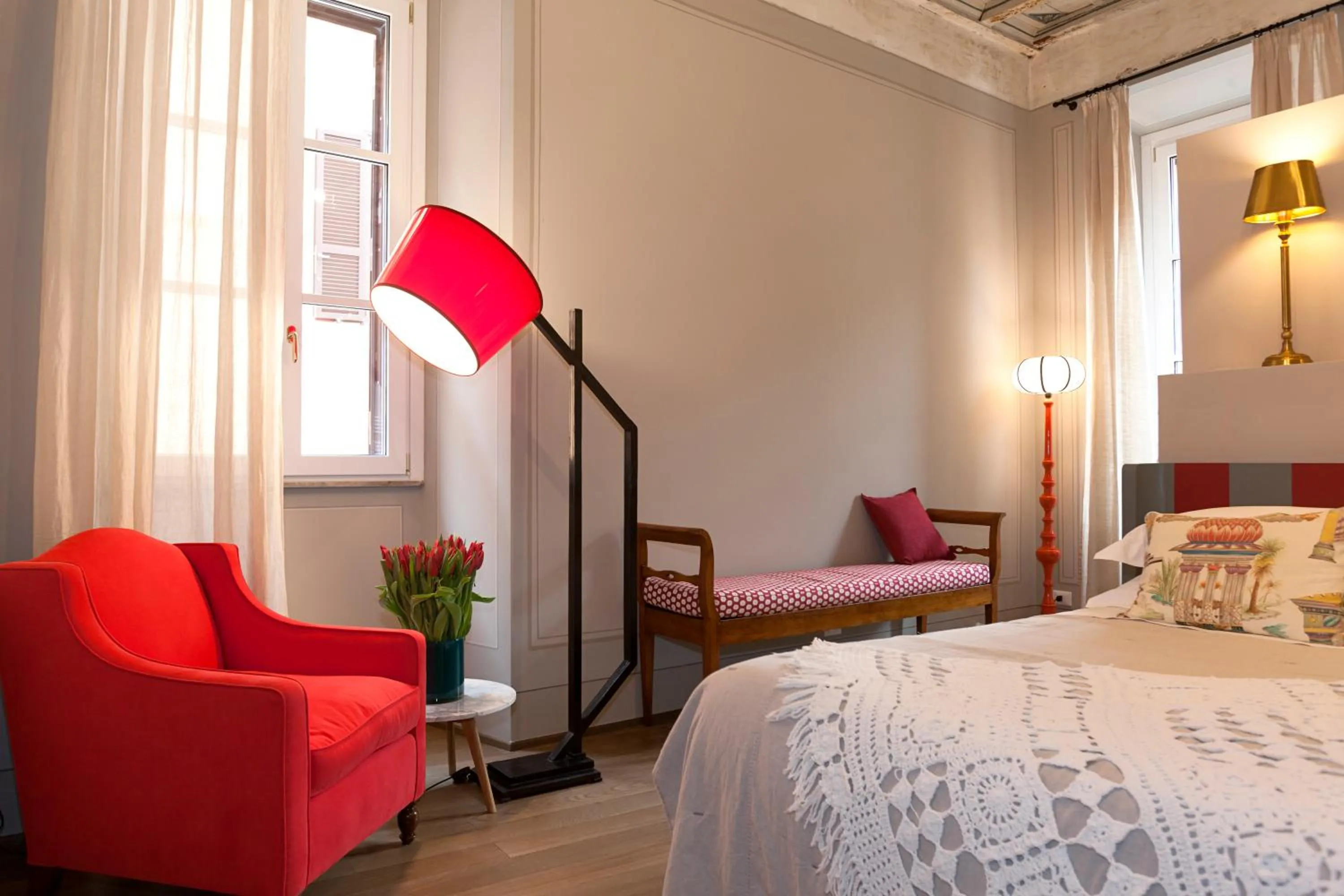 Living room, Bed in Casa Fabbrini Fancy Suites