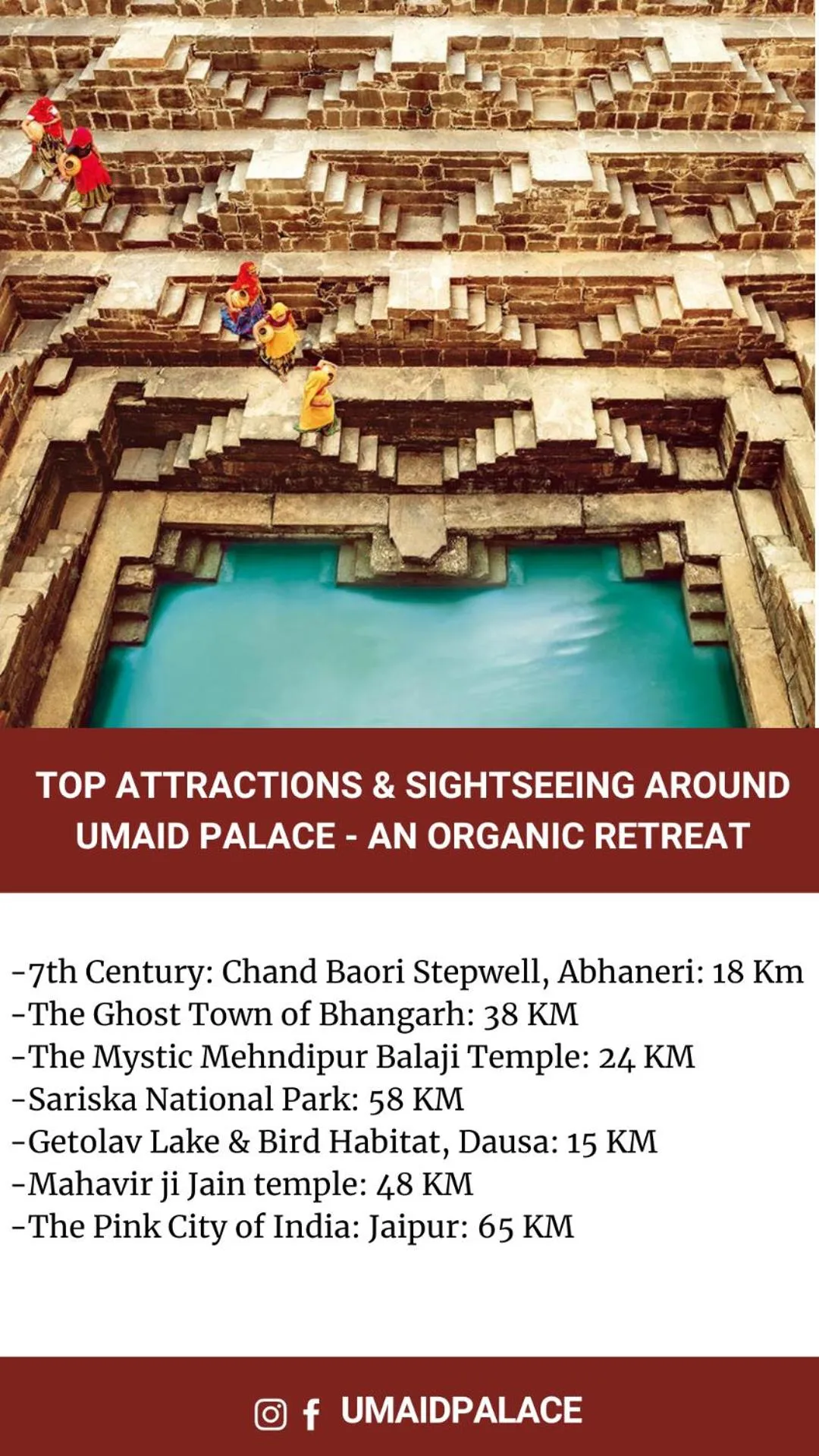 Umaid Palace - A Lakeside Resort - 25 minutes from Mehandipur Balaji - 20 minutes from Chand Baori Stepwell Abhaneri & 40 minutes from Bhangarh Fort