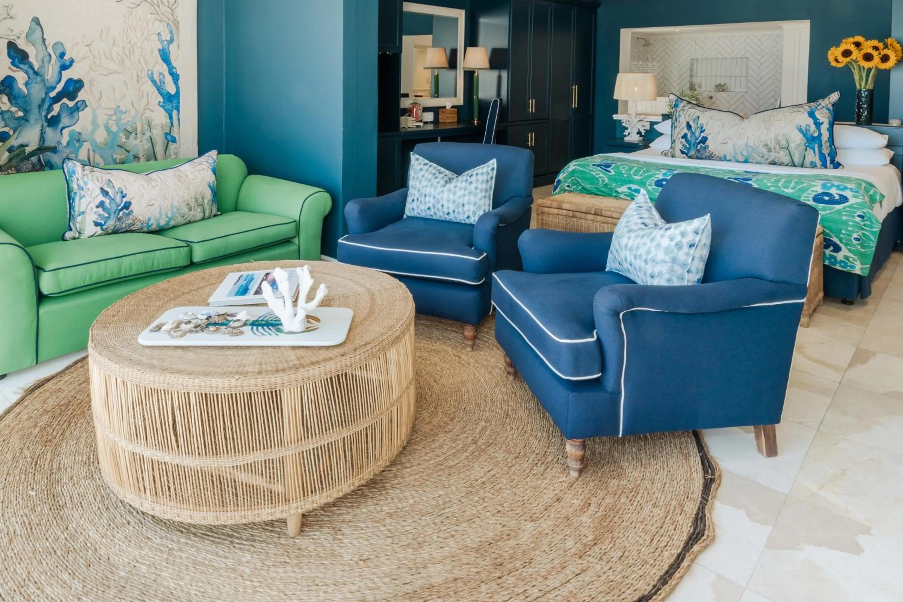 Seating area in Last Word Long Beach