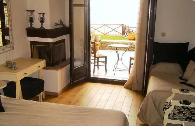 Balcony/Terrace, Bed in Nastou View Hotel