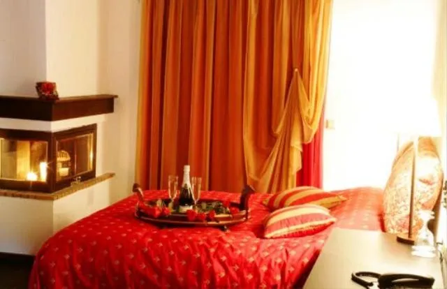 Bed in Nastou View Hotel