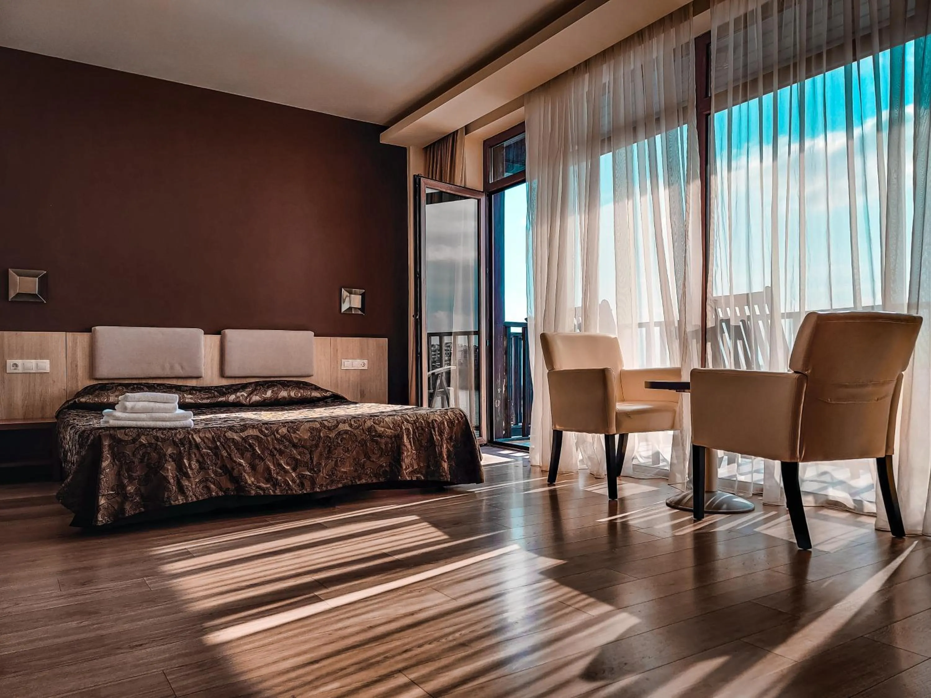 Bed in Family Hotel Casa del Mare