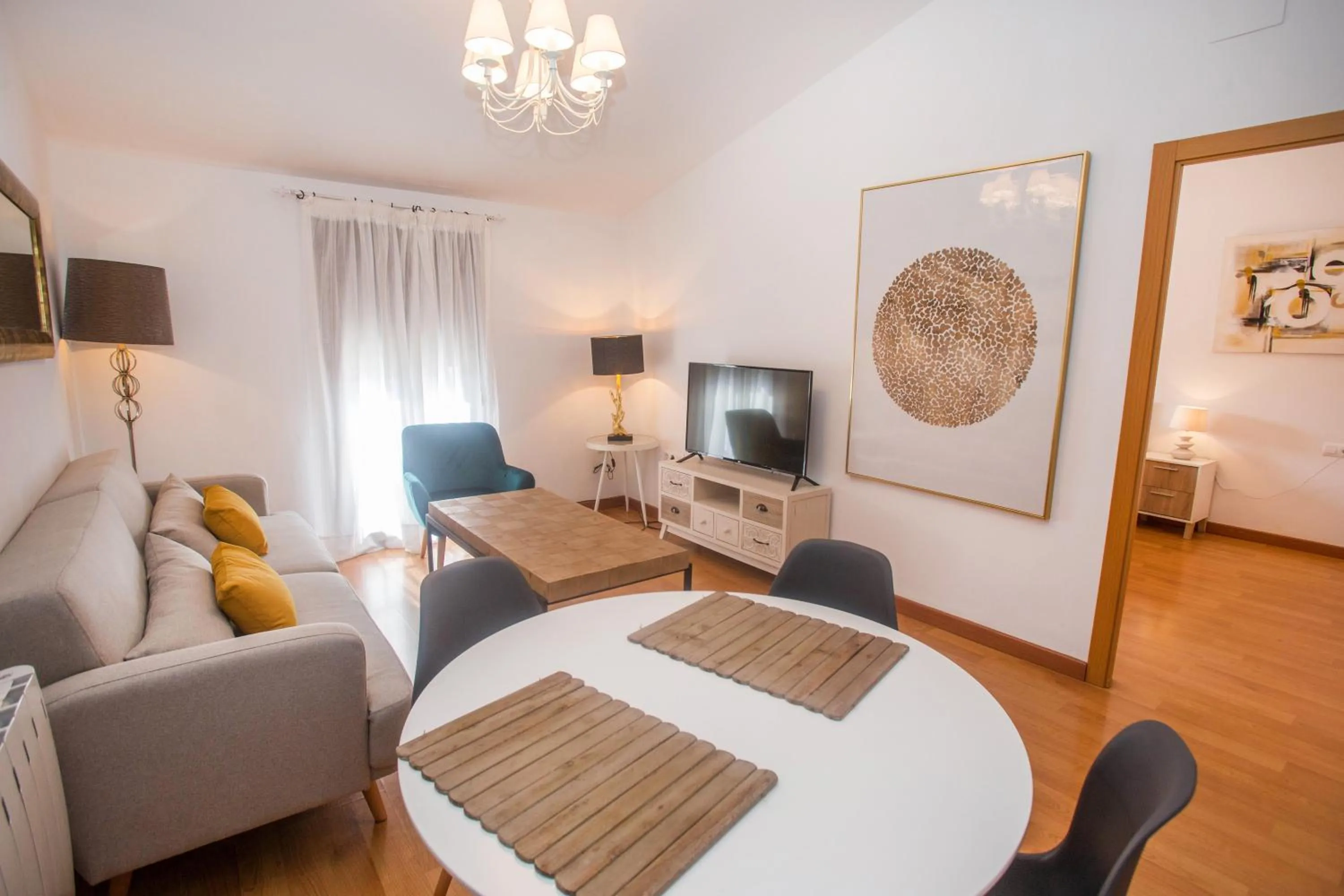 Living room, Bed in Apartamentos Soho Boutique Plaza Mayor Caceres