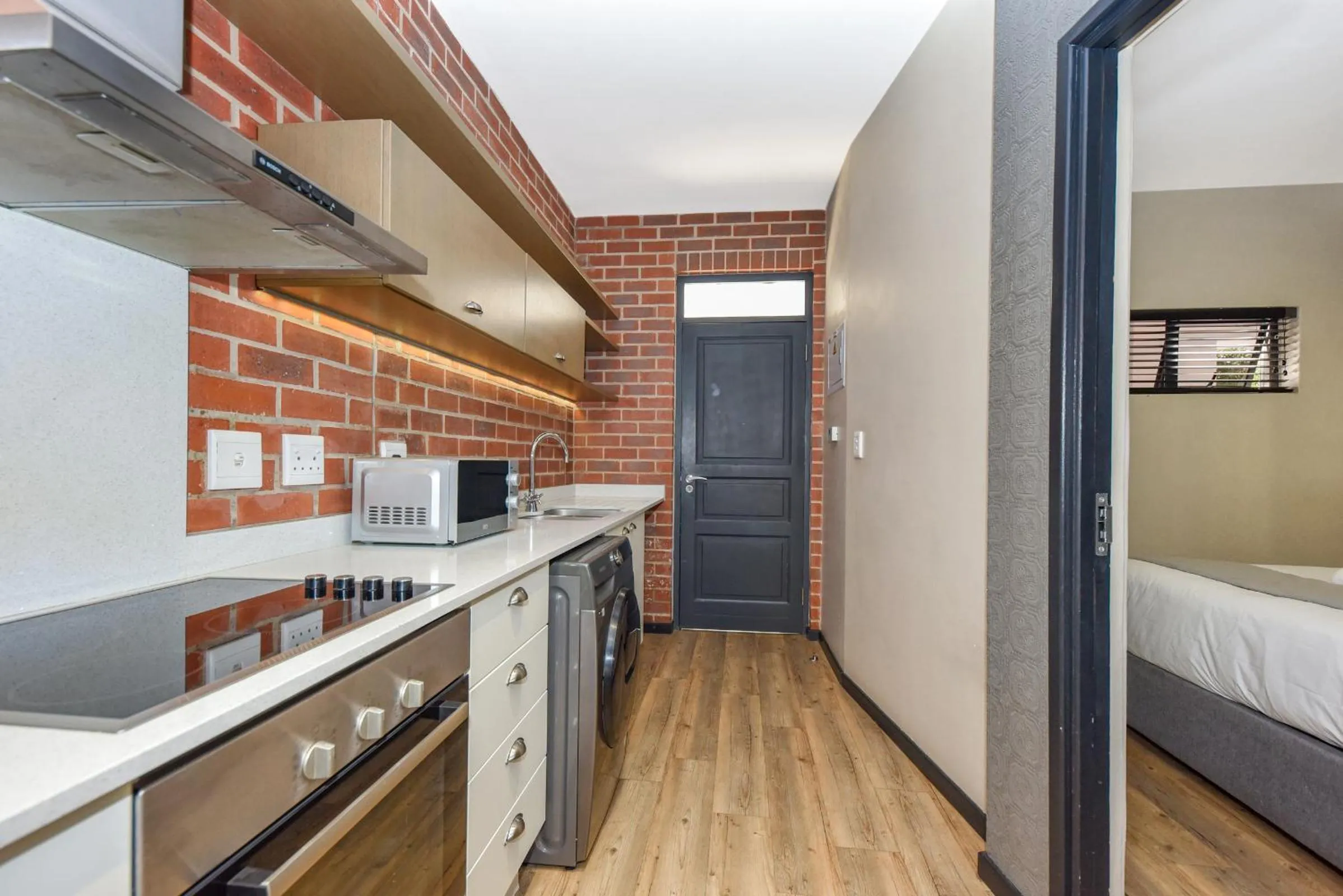 Kitchen or kitchenette, Bed in Easy Stay - The Vantage Rosebank