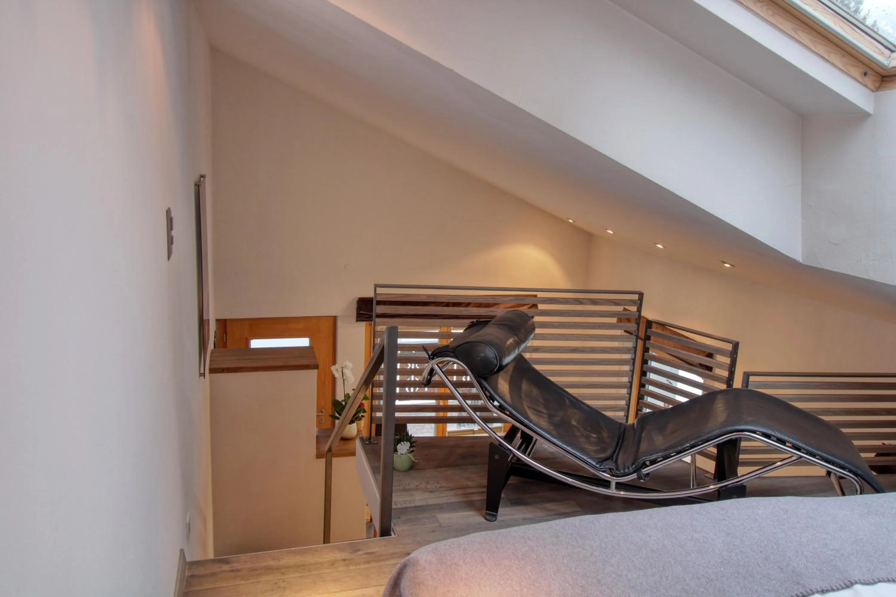 Living room, Bed in Chalet Abacus