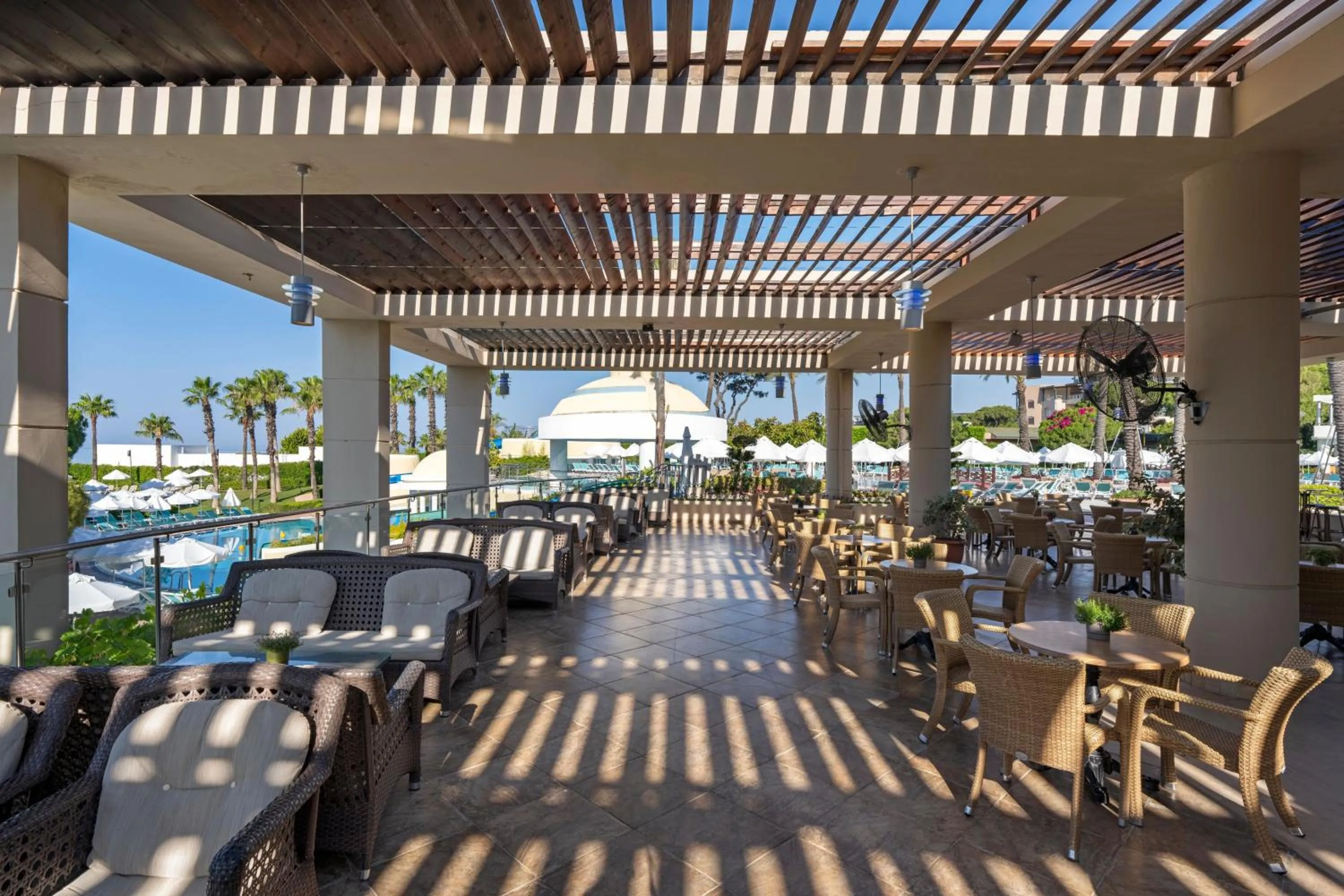 Patio in Limak Atlantis Deluxe Hotel Belek