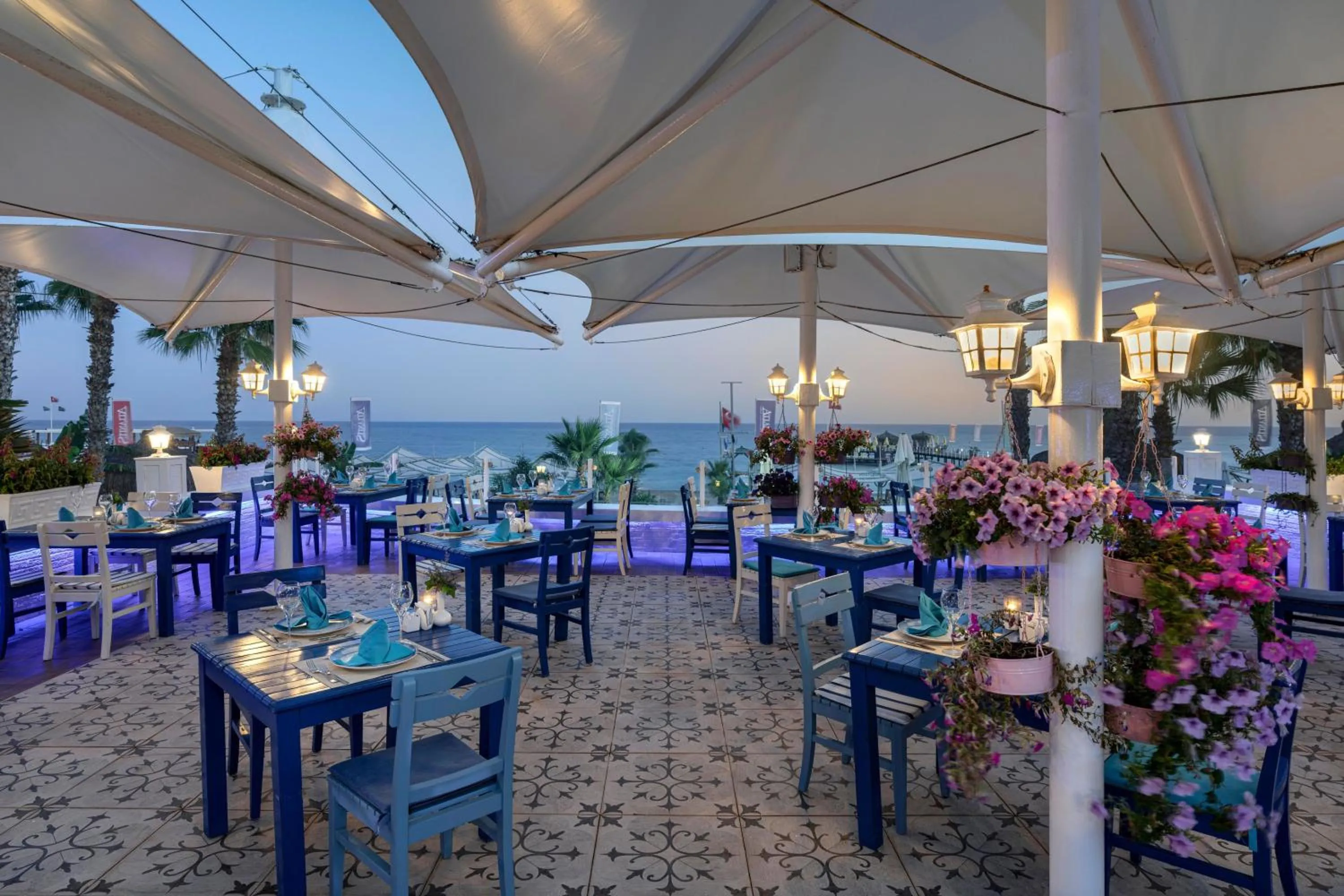 Patio in Limak Atlantis Deluxe Hotel Belek