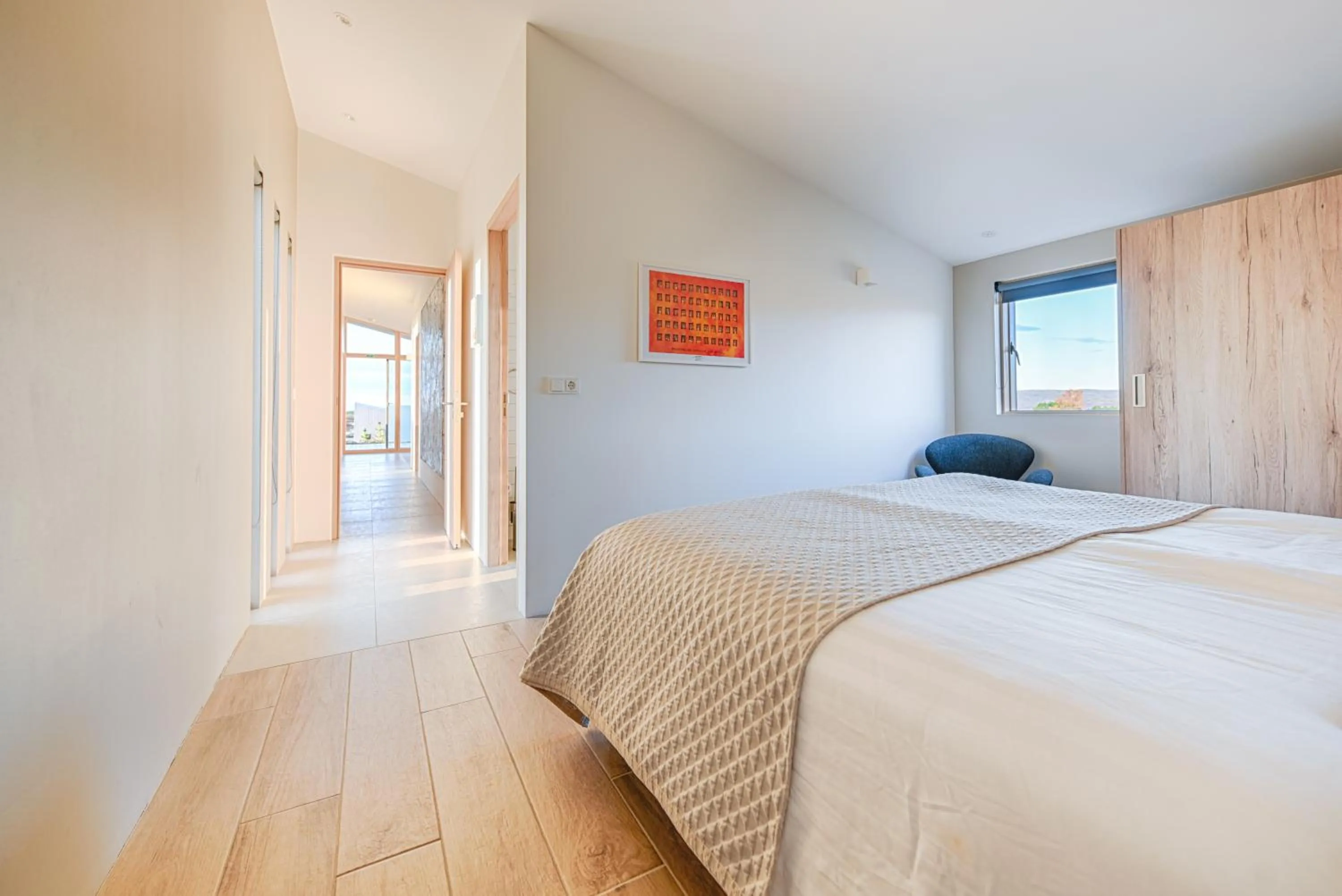 Bedroom, Bed in Kerbyggd: Luxury house and cottage in golden circle