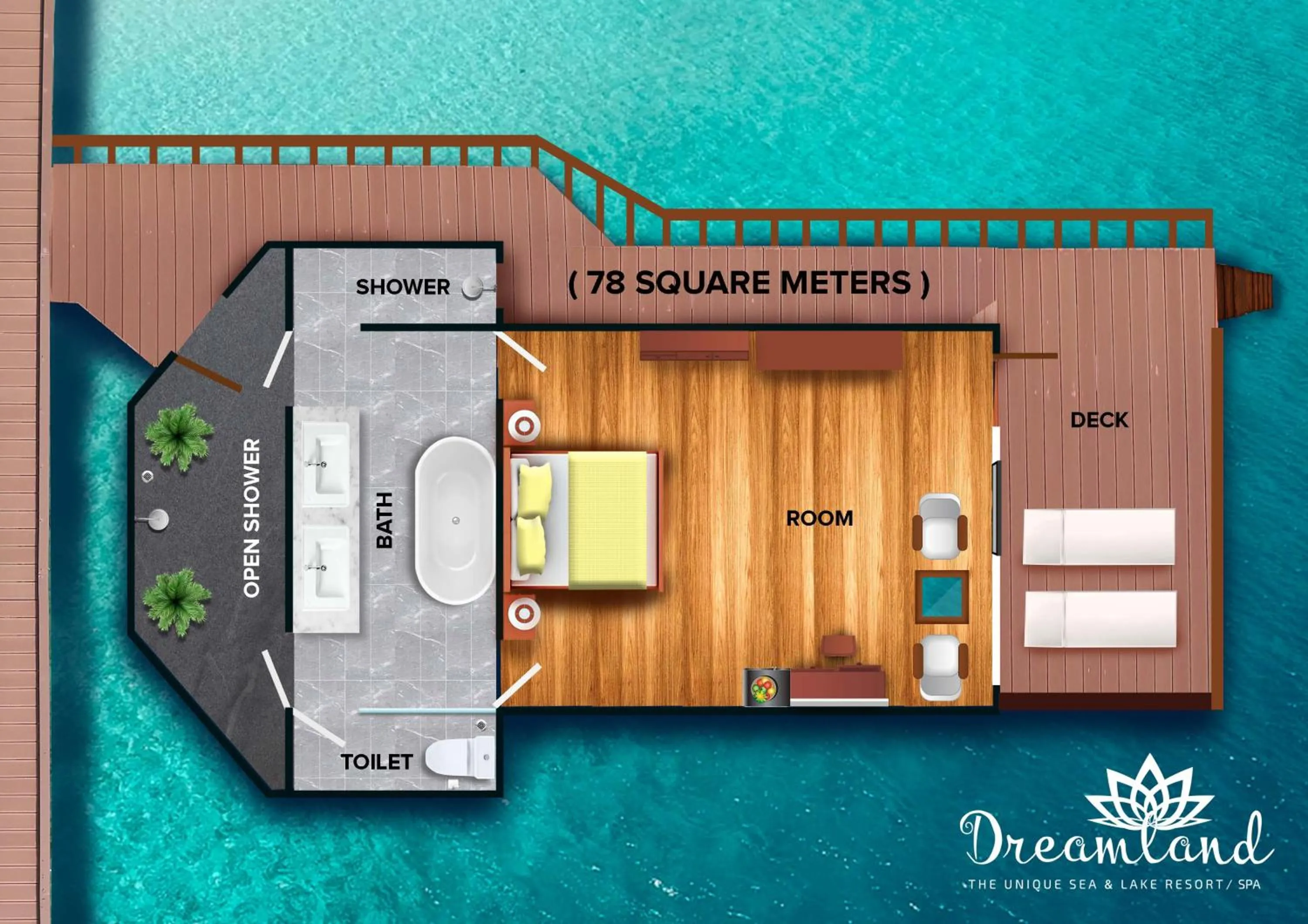 Floor plan in Dreamland Maldives Resort