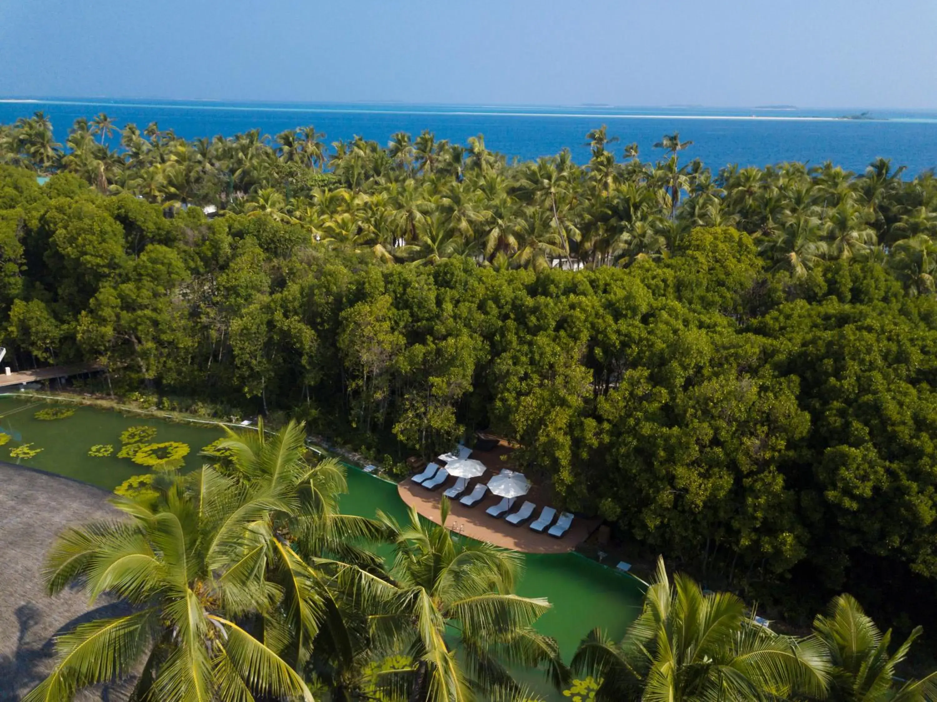 Bird's eye view in Dreamland Maldives Resort Bird's eye view in Dreamland Maldives Resort