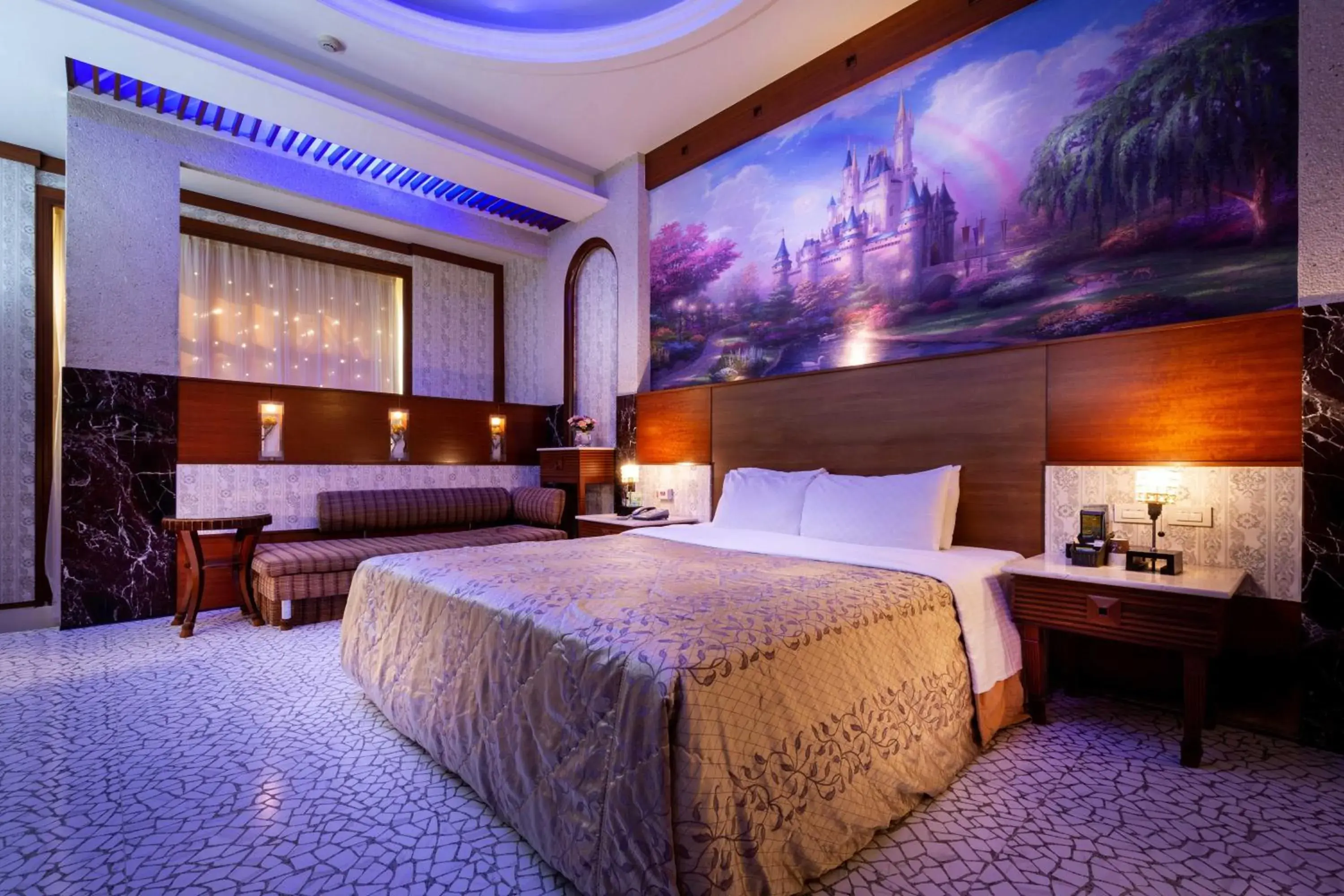 Bed in 國妃鷹堡時尚健康館King & Princess Motel Bed in 國妃鷹堡時尚健康館King & Princess Motel