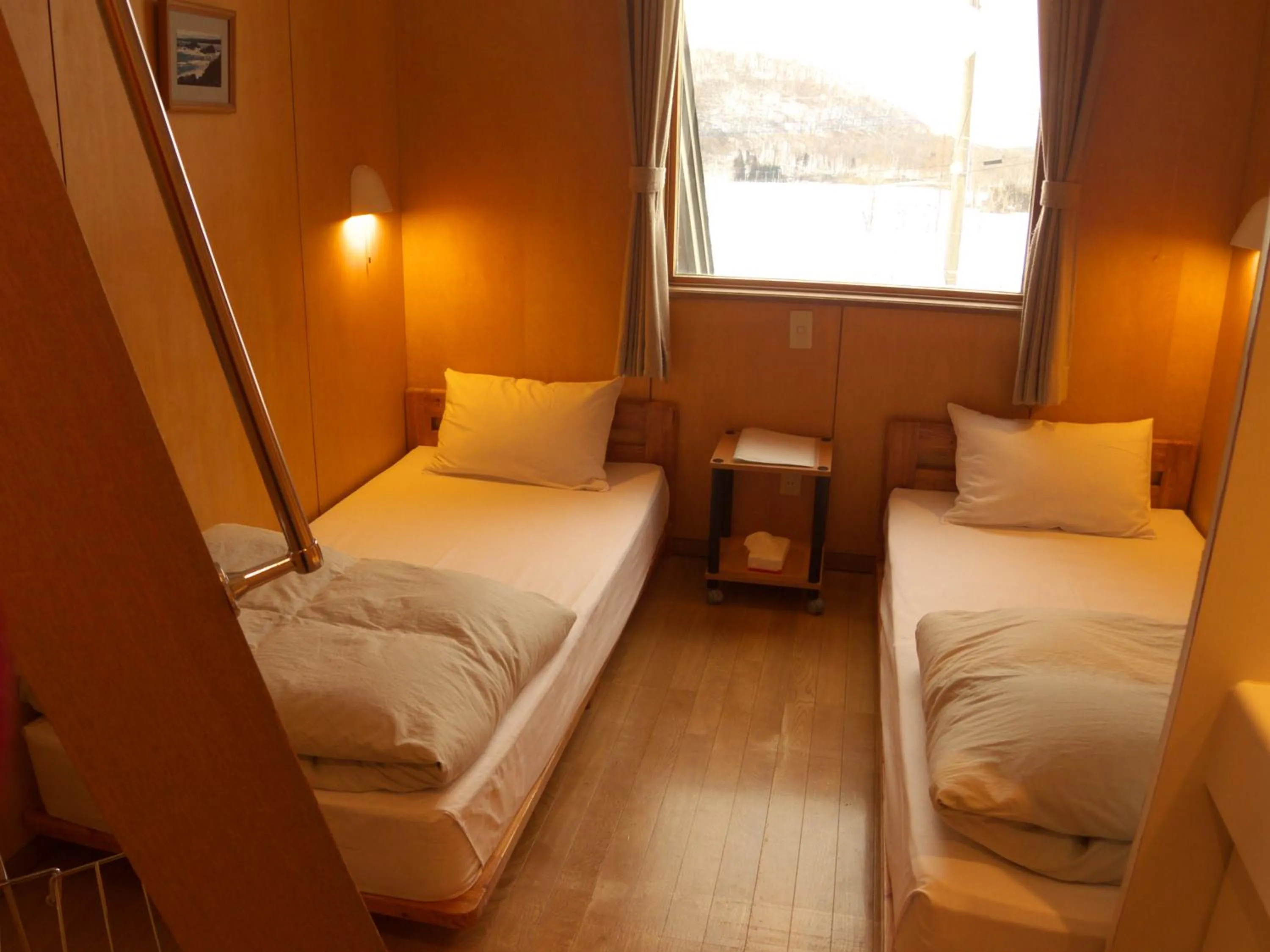 Decorative detail, Bed in Kussharo Genya Youth Guesthouse