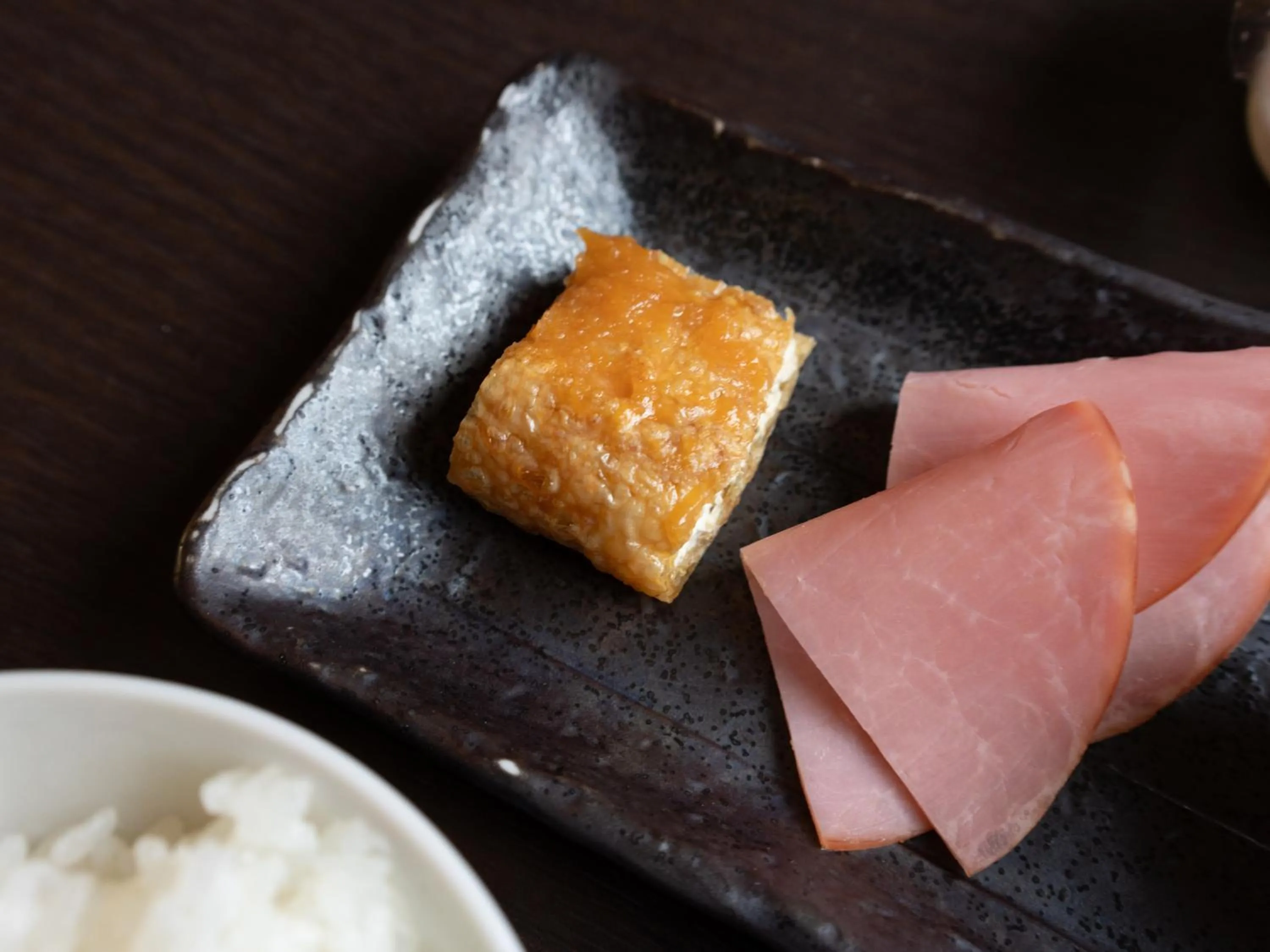 Food close-up in Hotel Monzennoyu