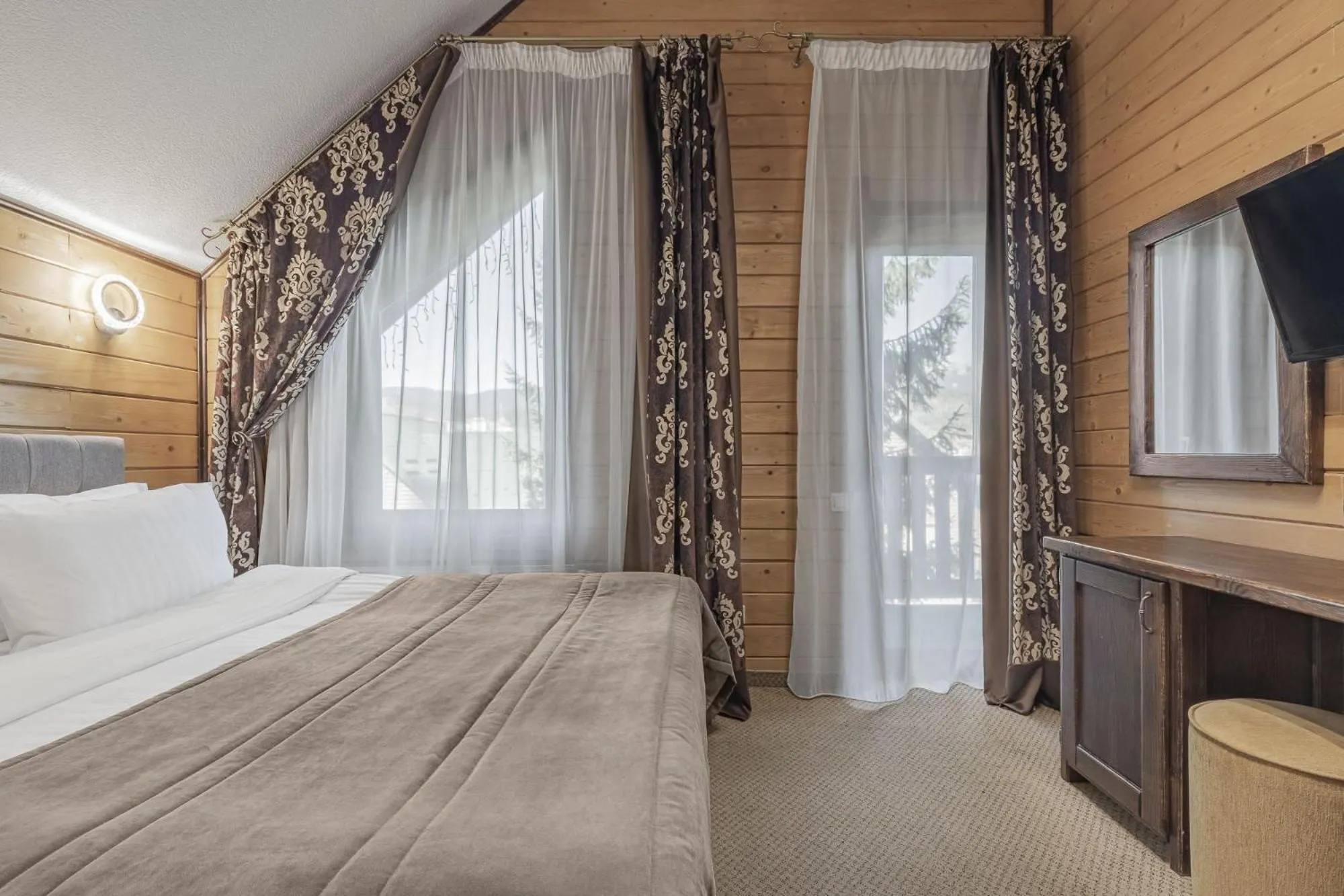 Bed in Bukovel Hotel