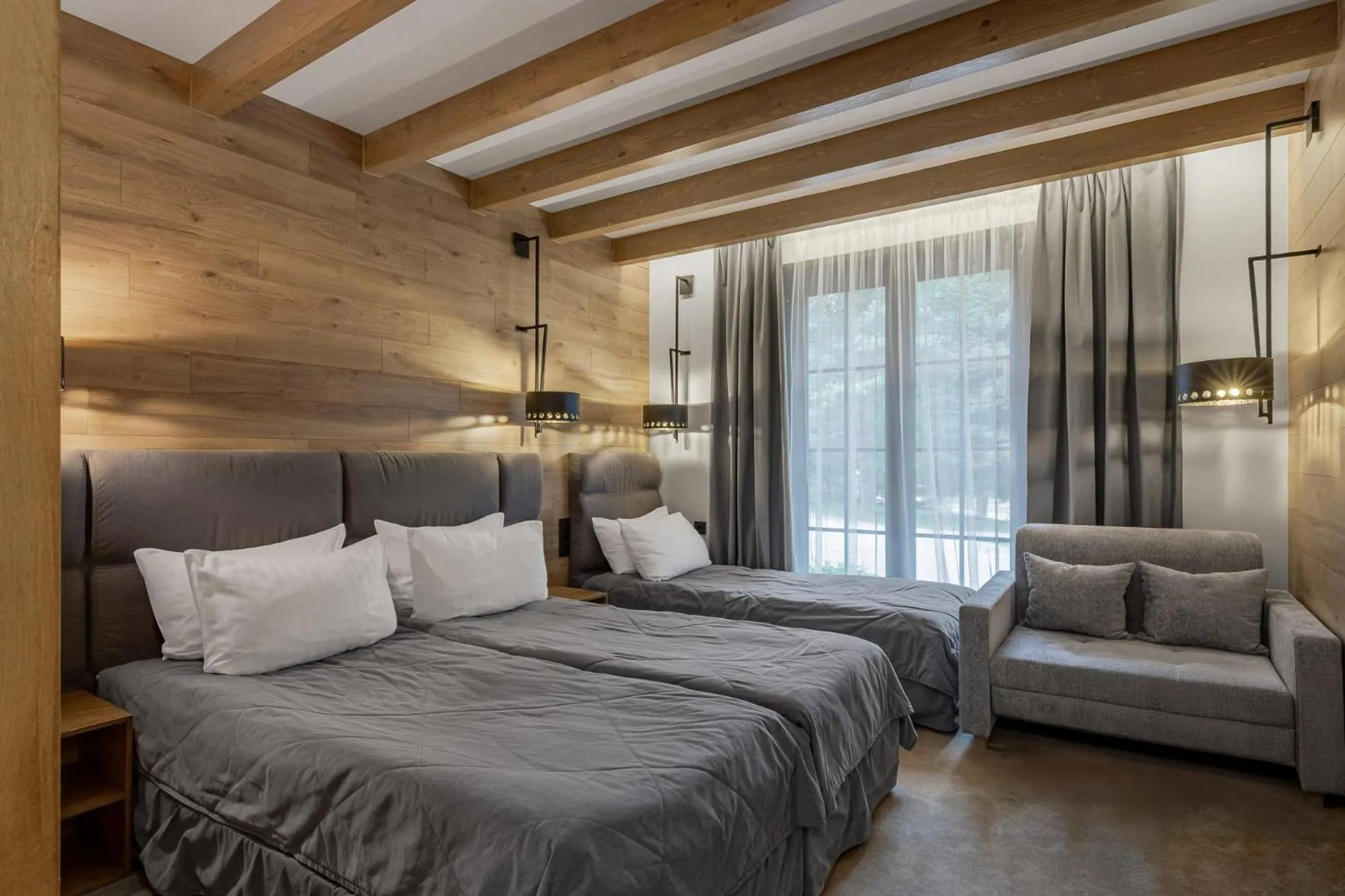 Bed in Bukovel Hotel