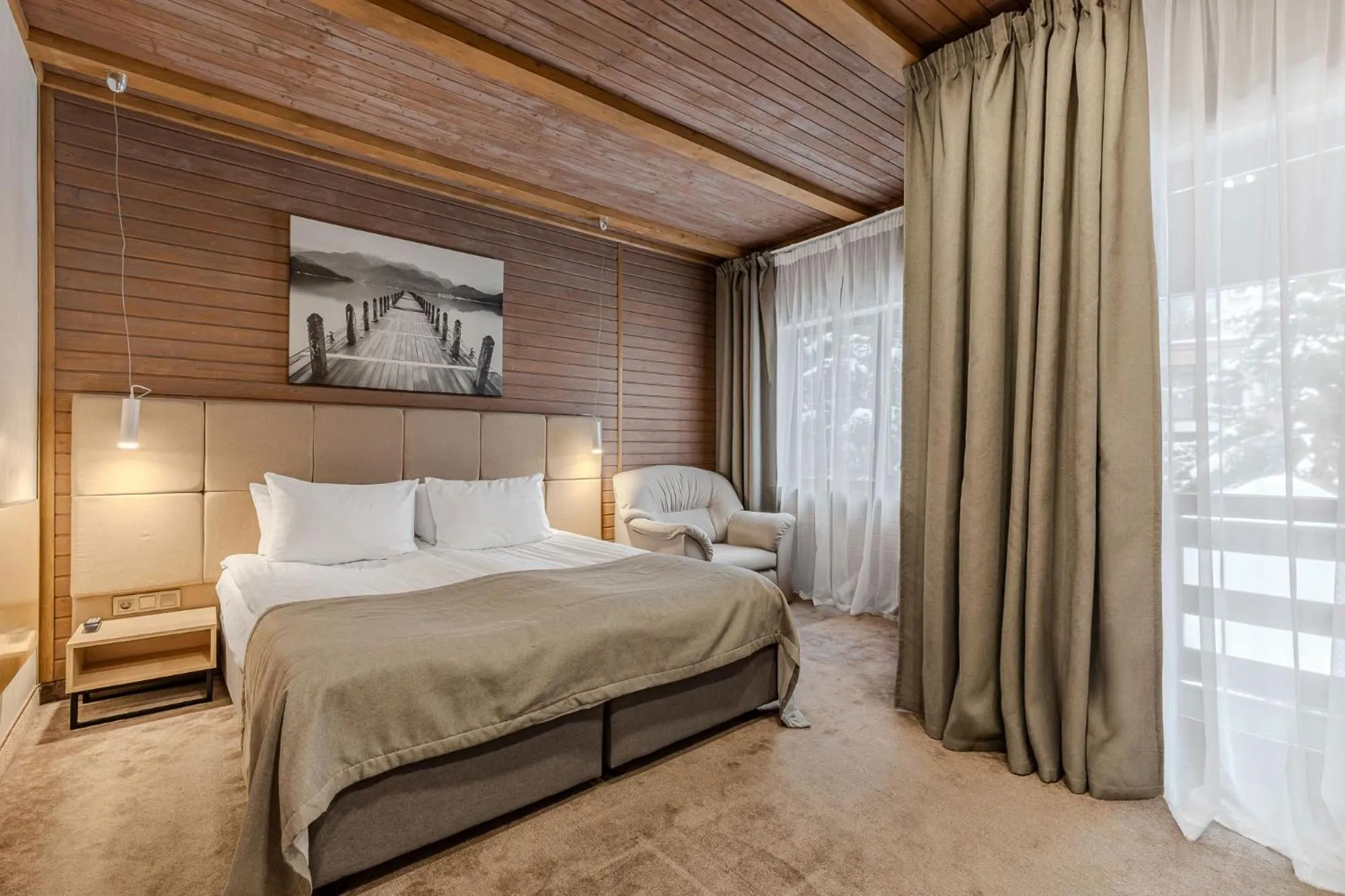 Bed in Bukovel Hotel