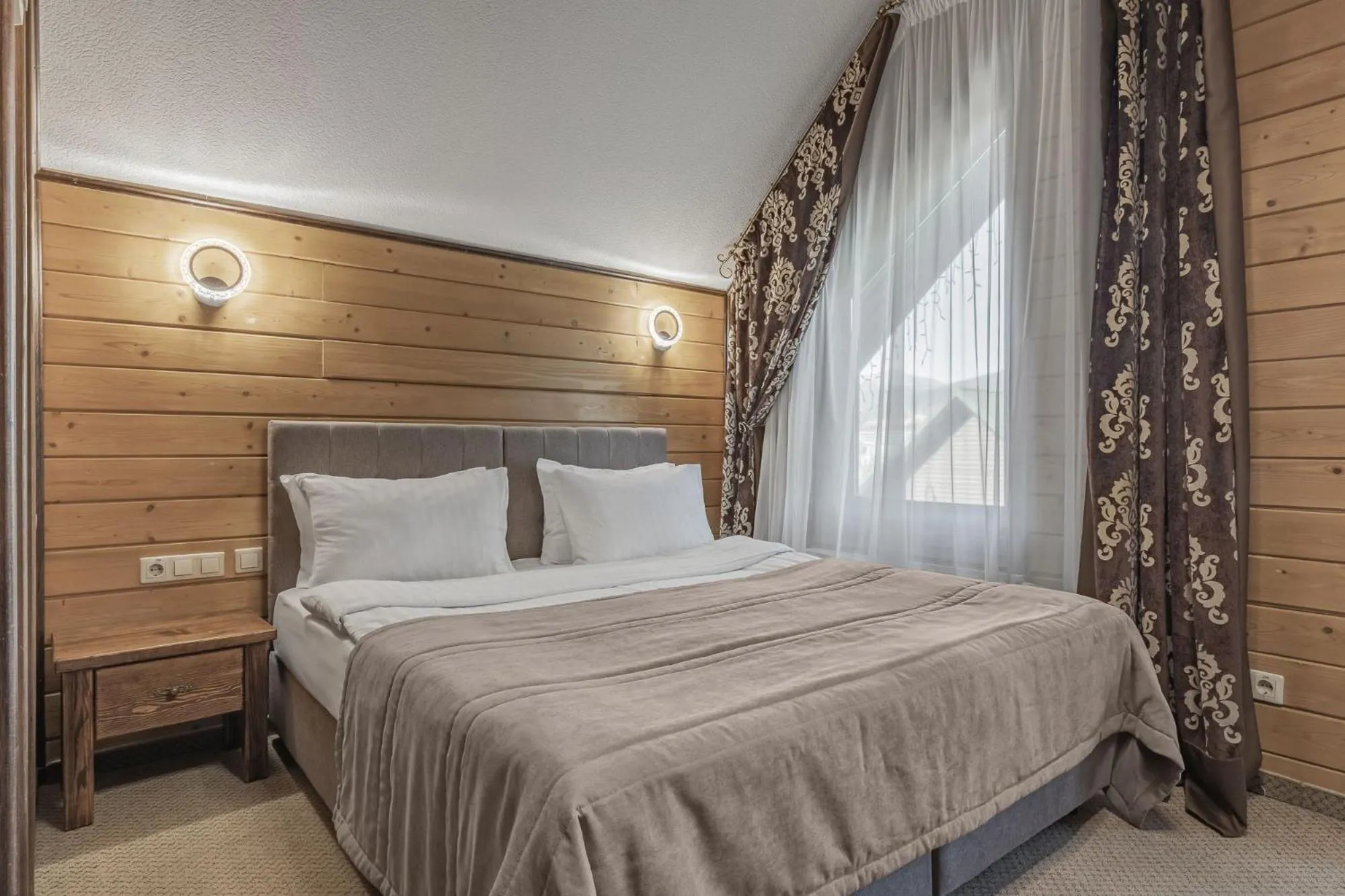 Bed in Bukovel Hotel