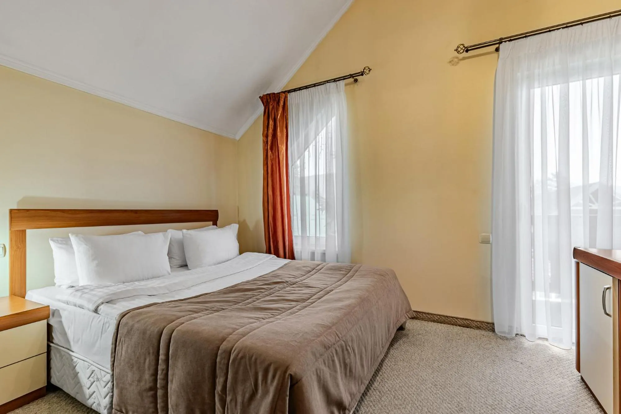 Bed in Bukovel Hotel