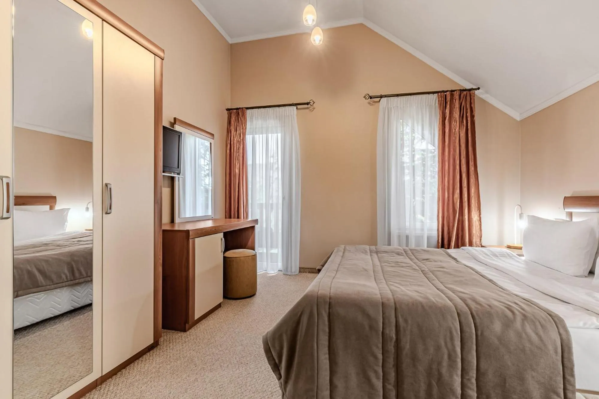 Bed in Bukovel Hotel