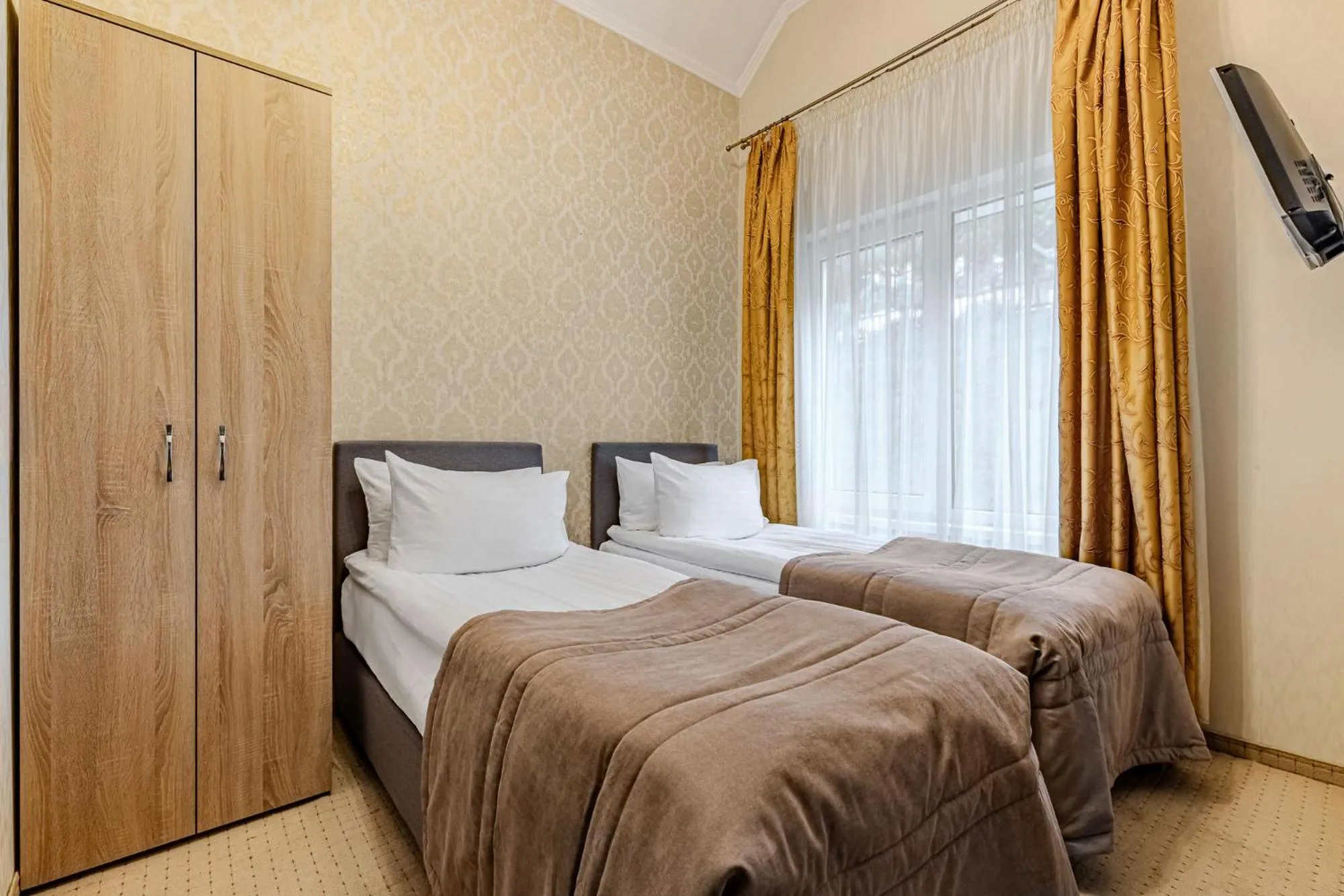 Bed in Bukovel Hotel