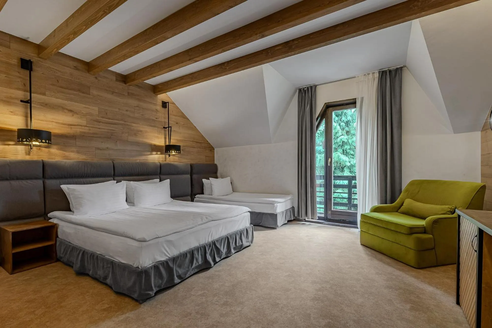 Bed in Bukovel Hotel