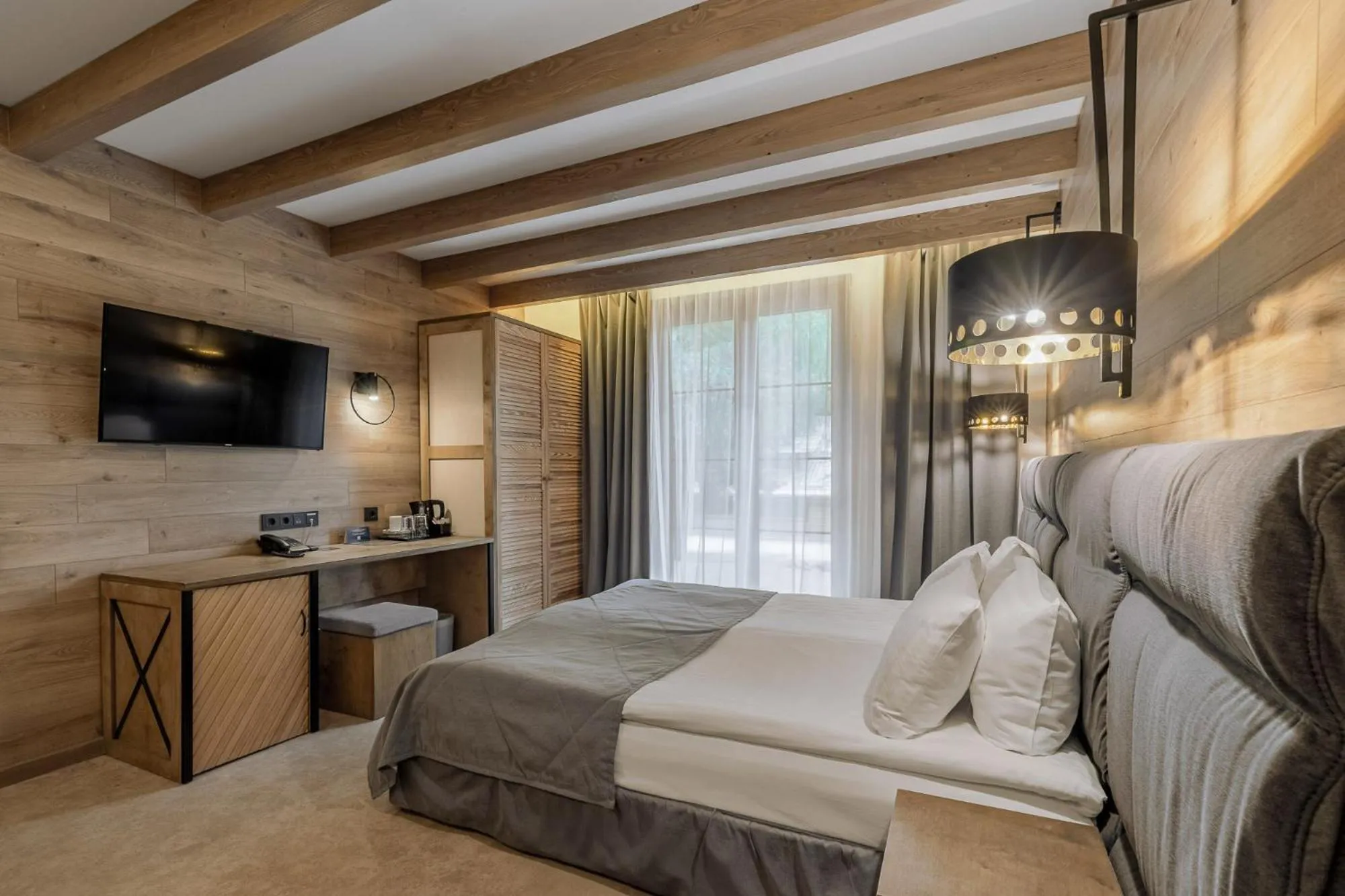 Bed in Bukovel Hotel