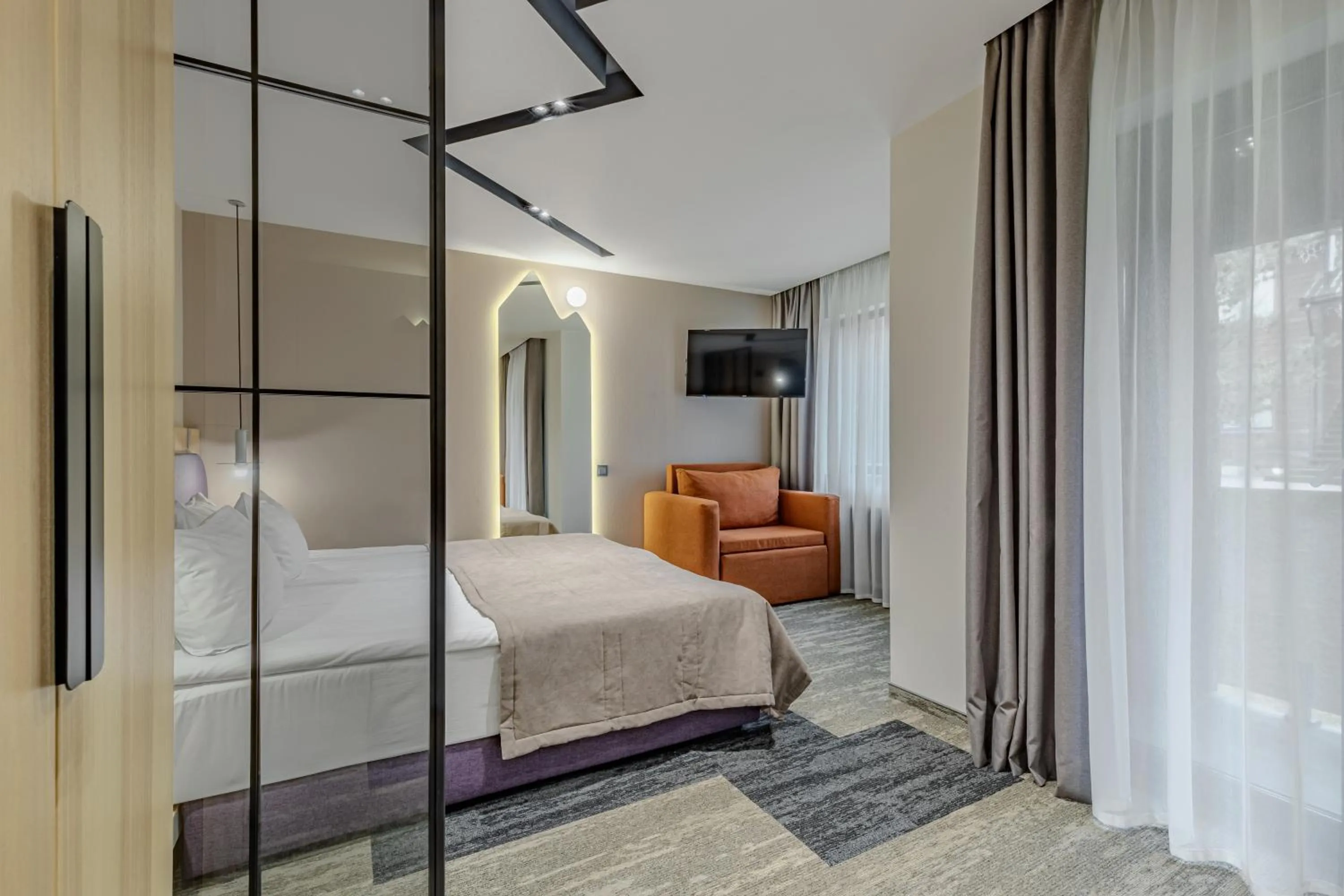 Bed in Bukovel Hotel