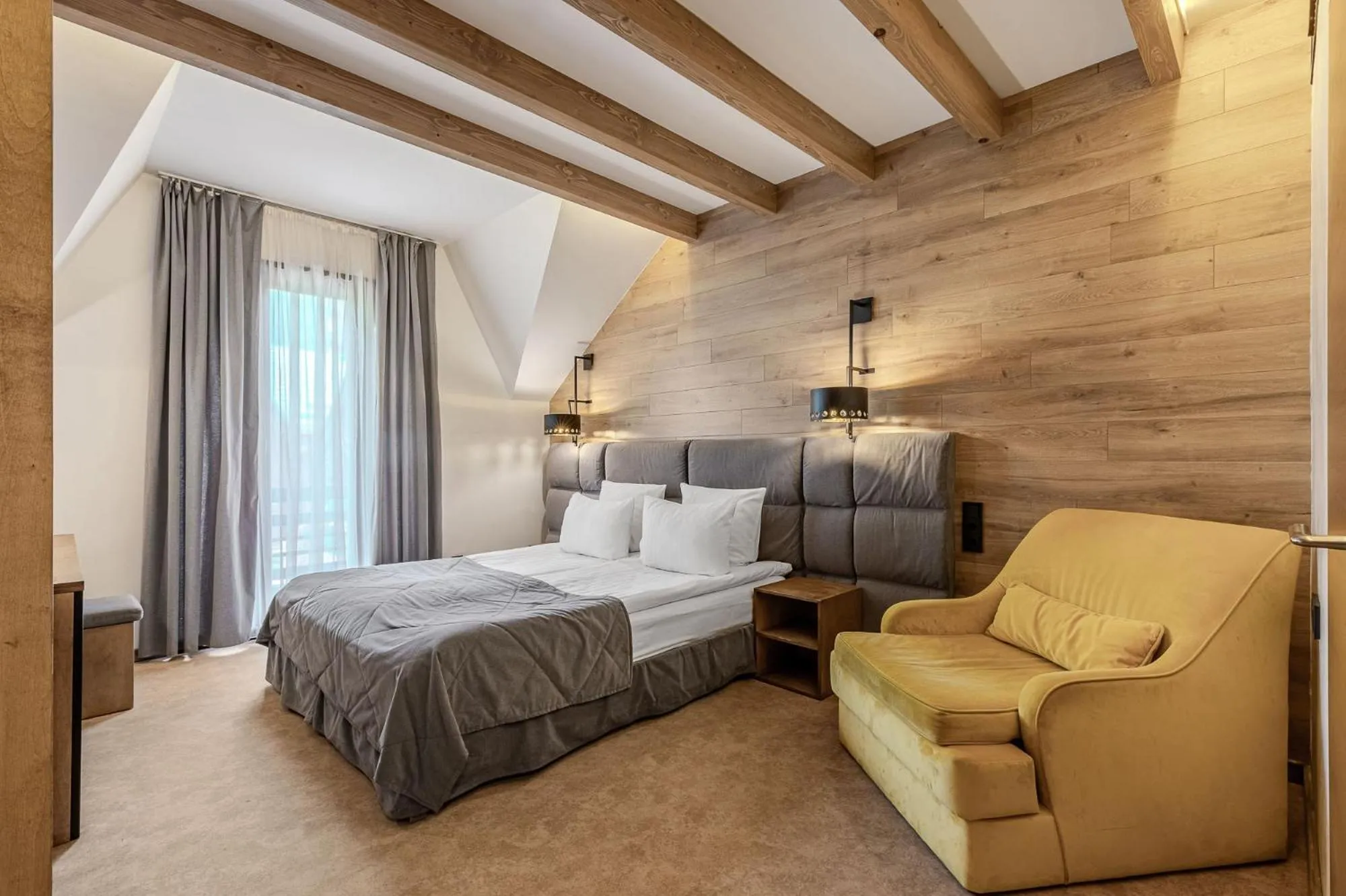 Bed in Bukovel Hotel