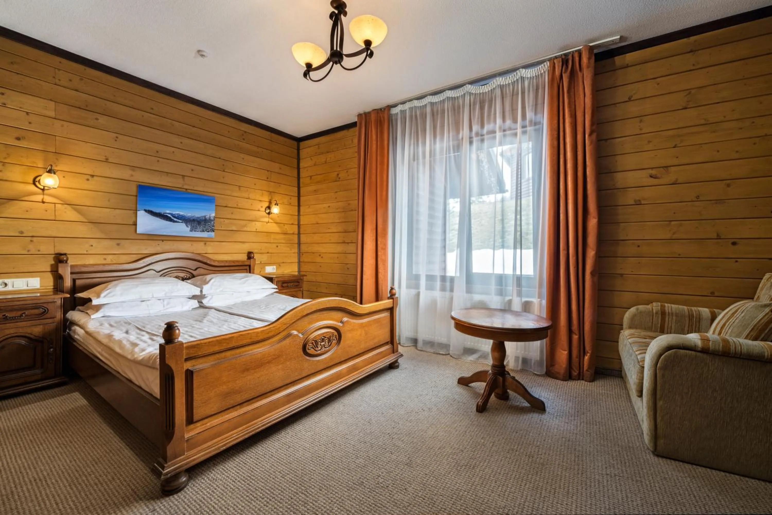 Bed in Bukovel Hotel