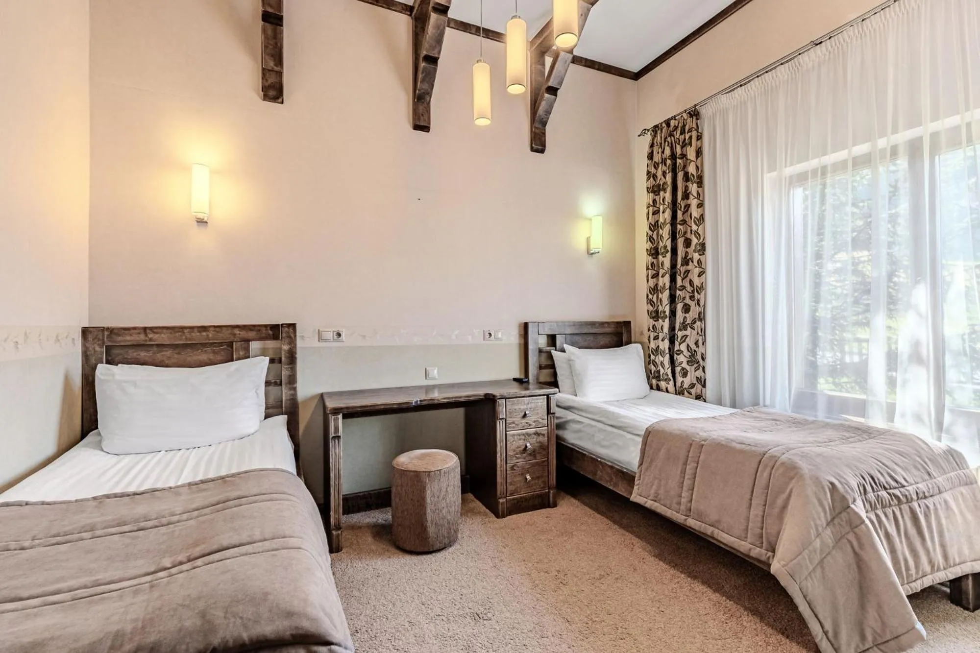 Bed in Bukovel Hotel