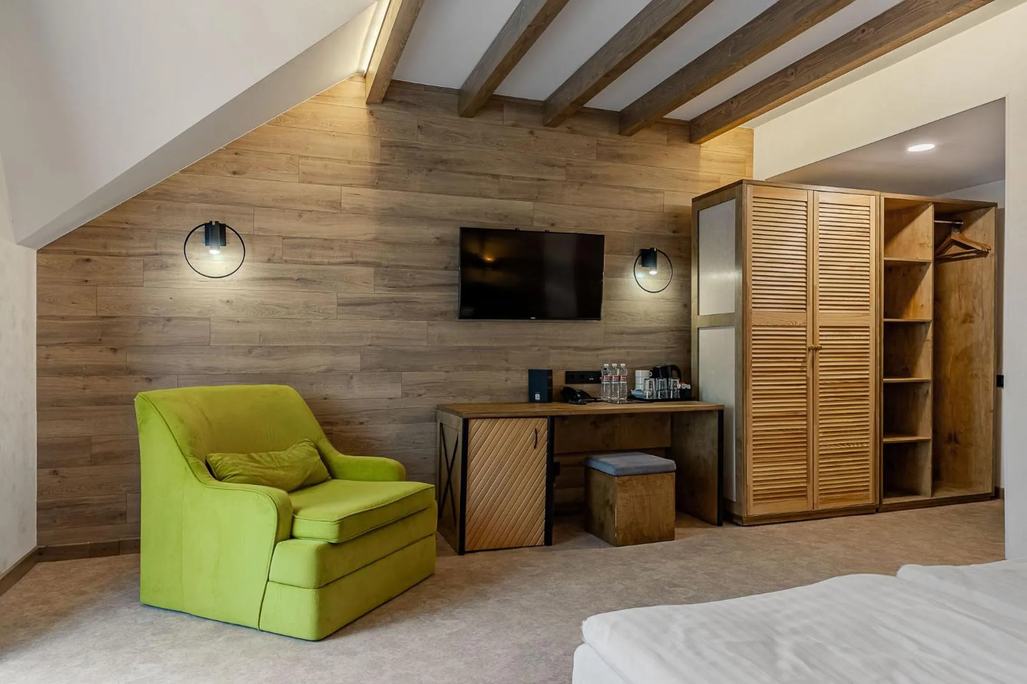 Bed in Bukovel Hotel