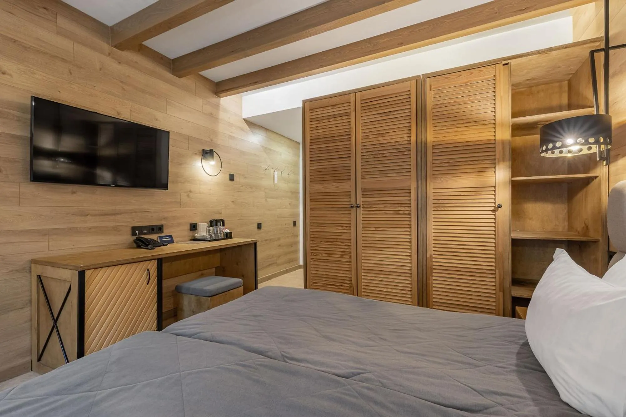 Bed in Bukovel Hotel