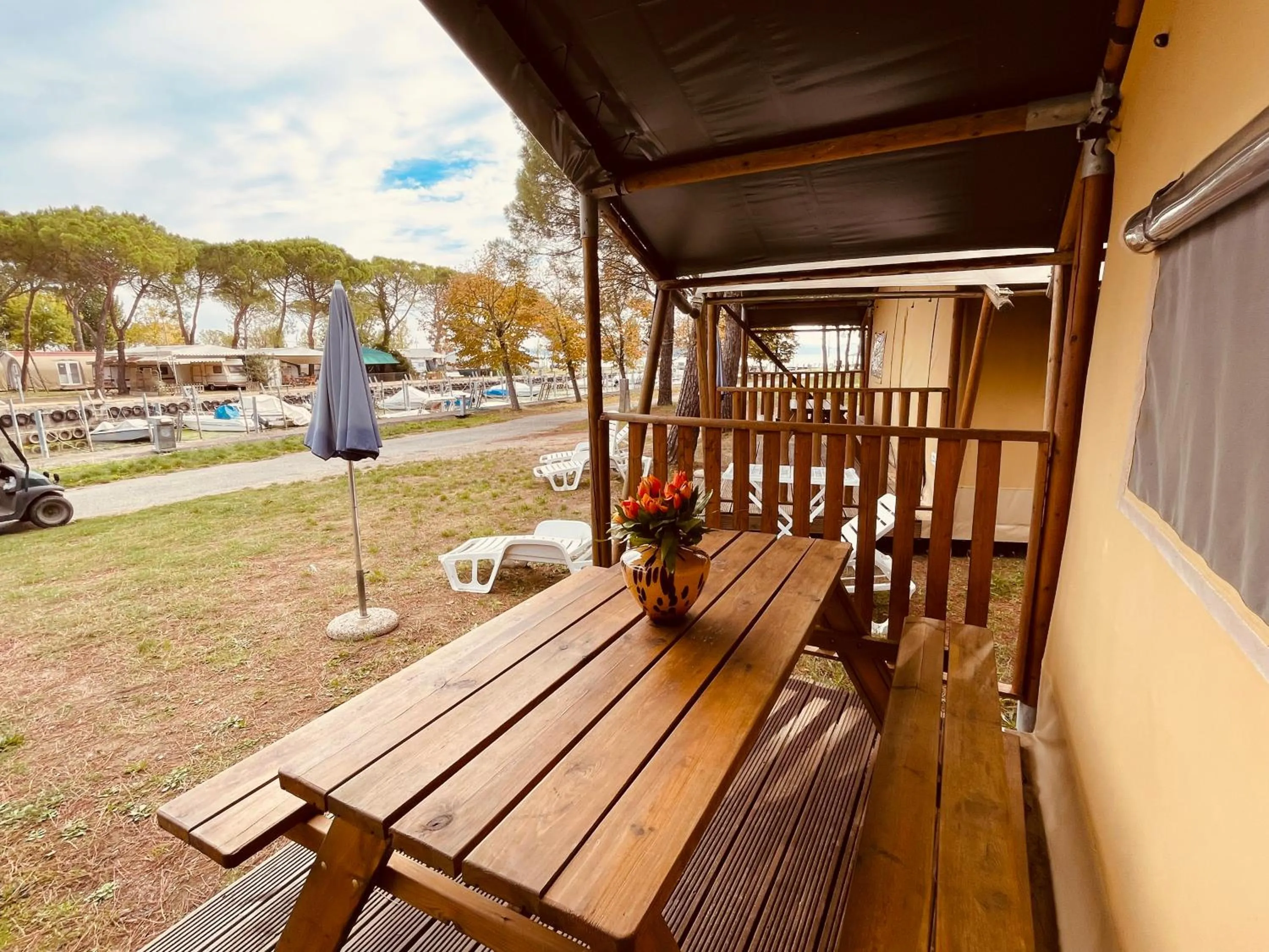 Patio in Camping Village Punta Navaccia