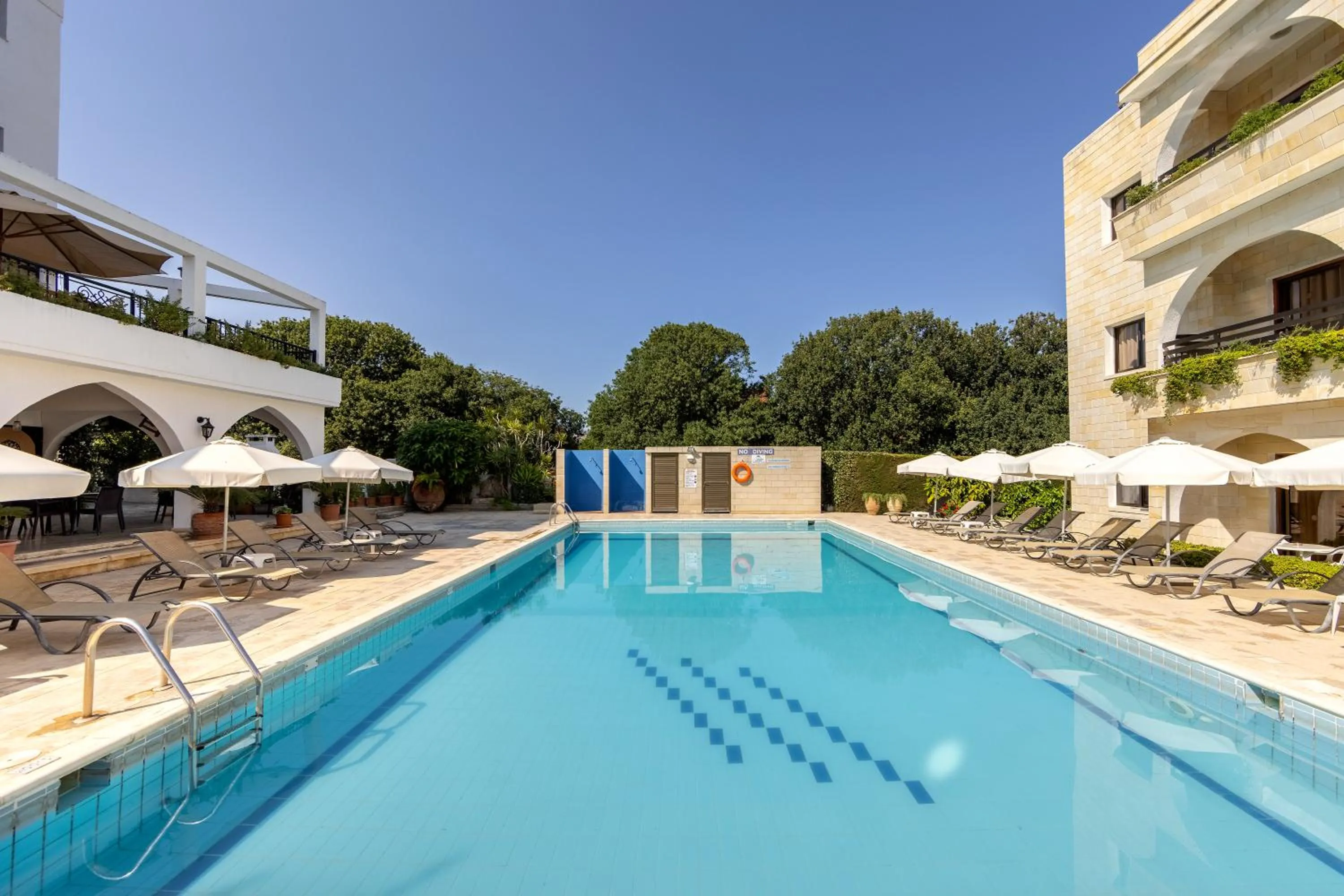 Swimming pool in Stephanos Hotel Apartments