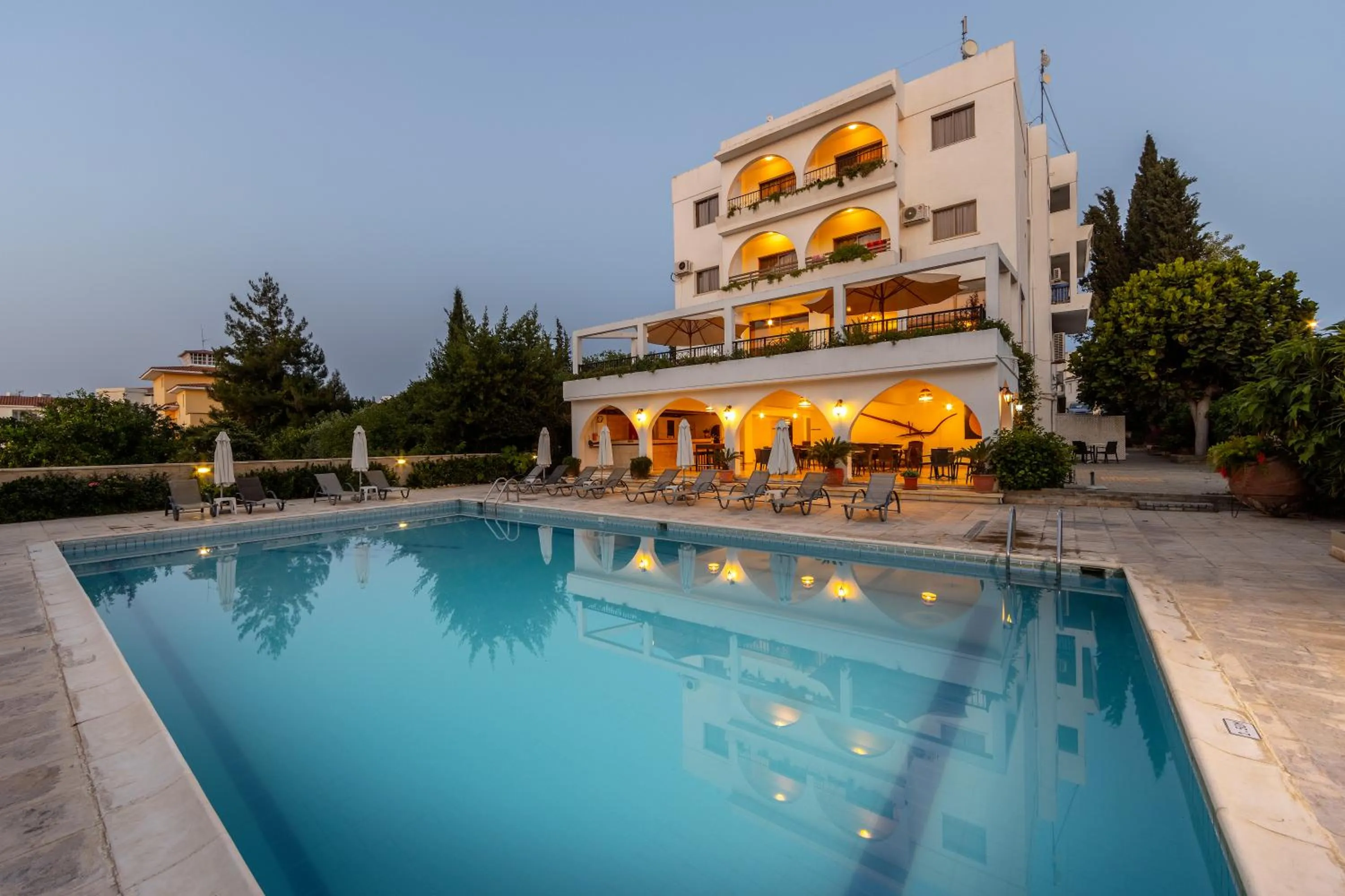 Swimming pool in Stephanos Hotel Apartments