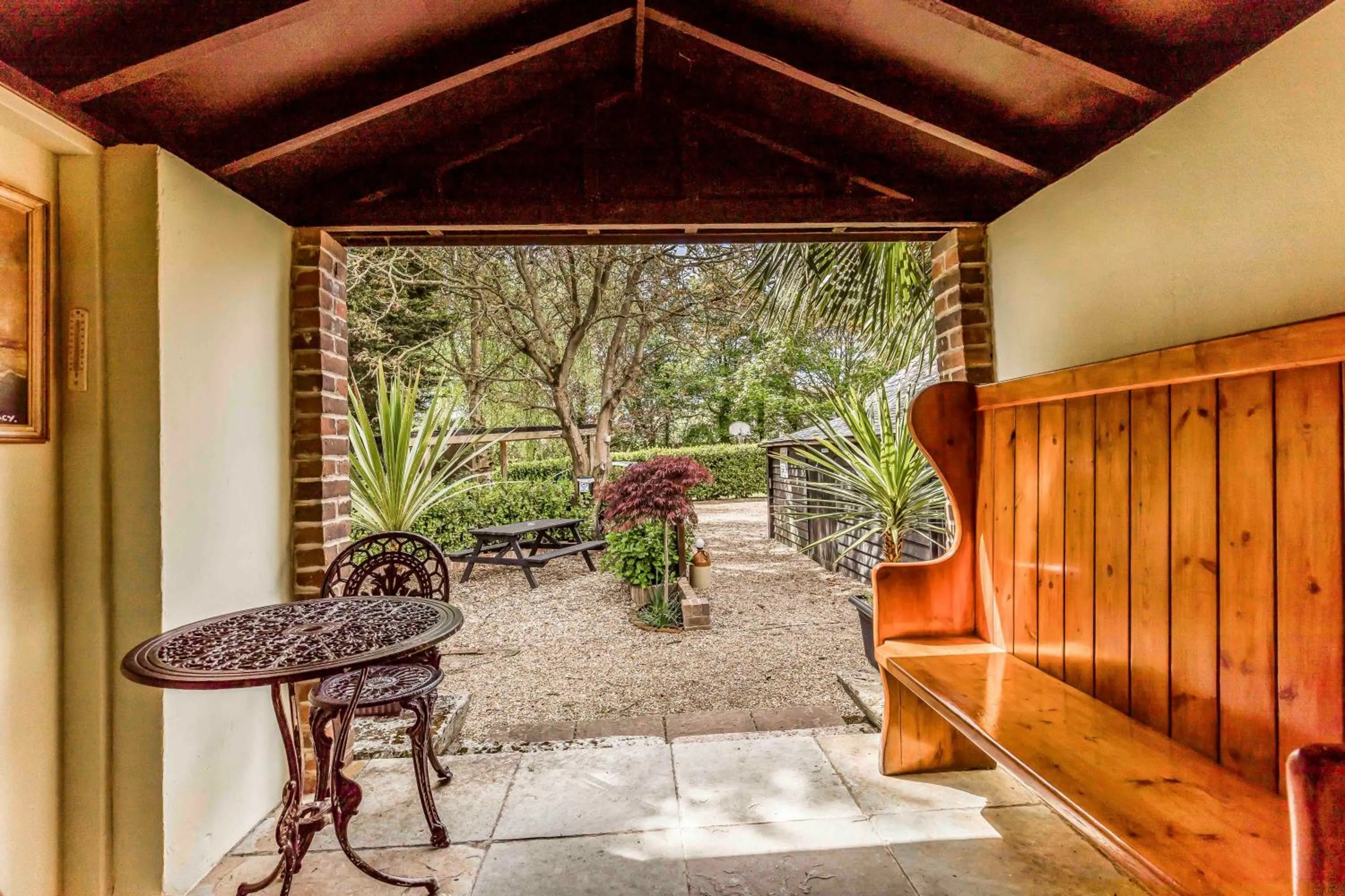 Garden view in Hunston Mill Self Catering Dog Stay For Free