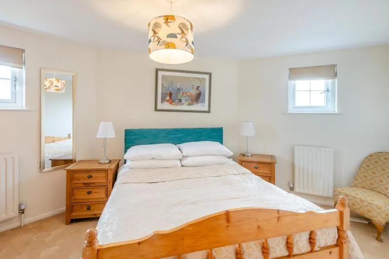 Bedroom, Bed in Hunston Mill Self Catering Dog Stay For Free