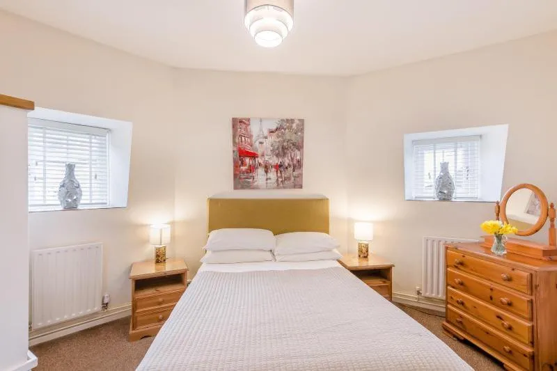 Bedroom, Bed in Hunston Mill Self Catering Dog Stay For Free