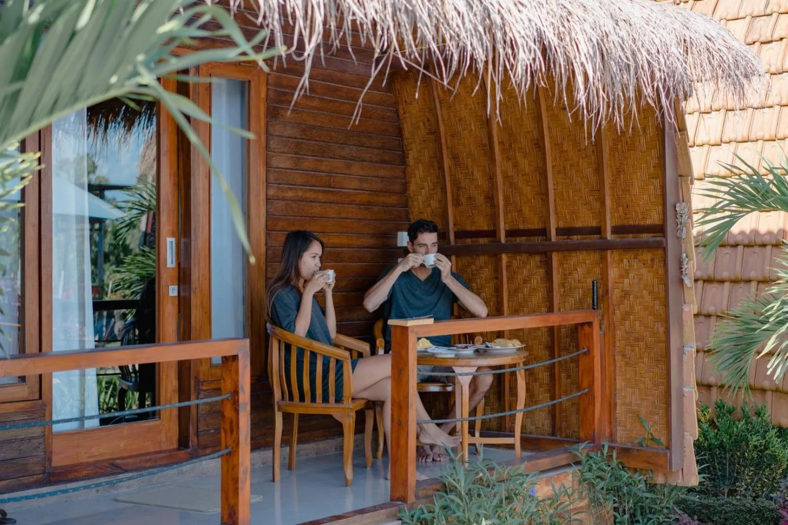 Patio in Sundi Ocean Bungalow by ABM