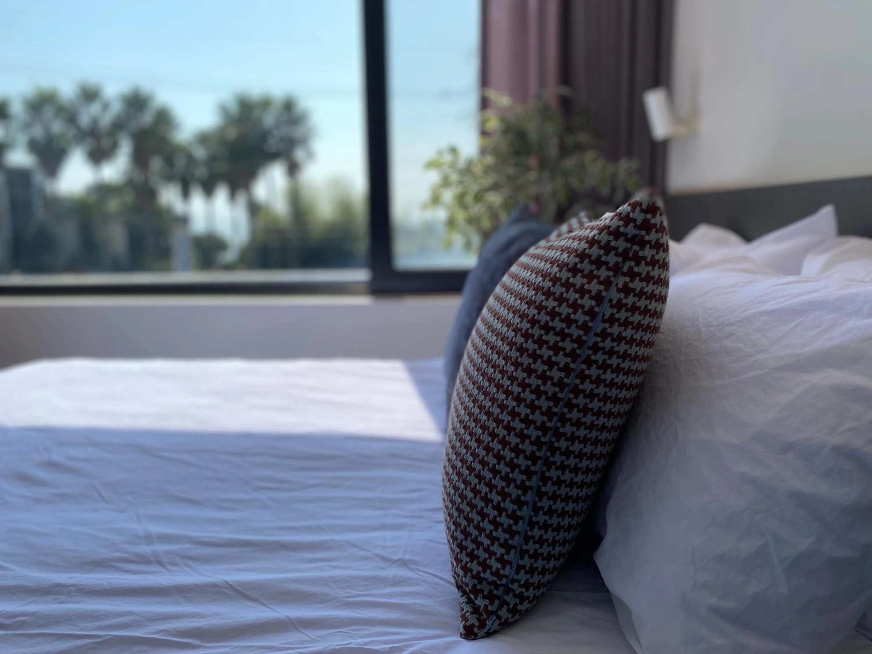 Bedroom in Jeju Bricks Hotel