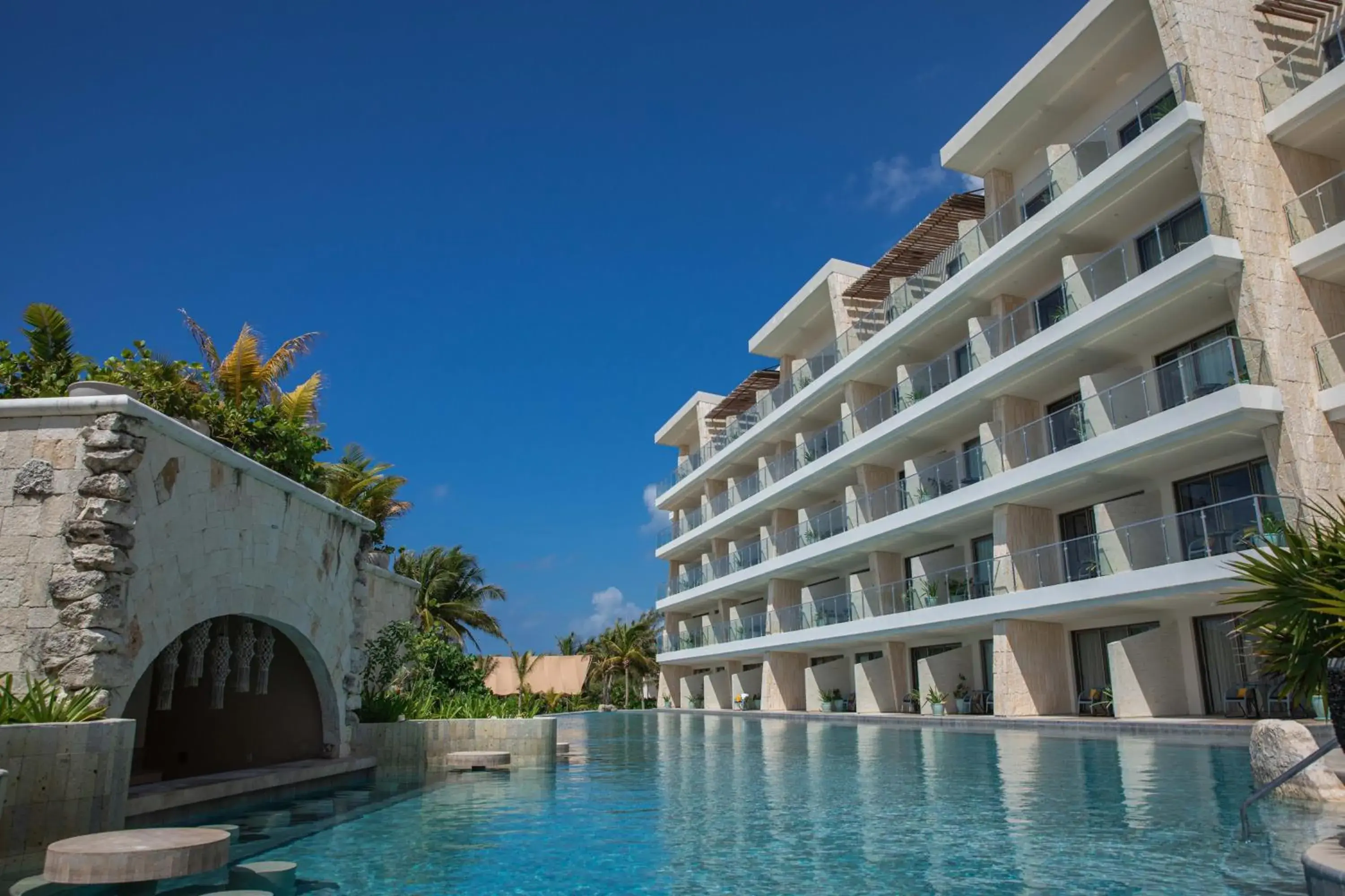 Pool view in Palmaïa The House of AïA All Inclusive Wellness Resort Pool view in Palmaïa The House of AïA All Inclusive Wellness Resort
