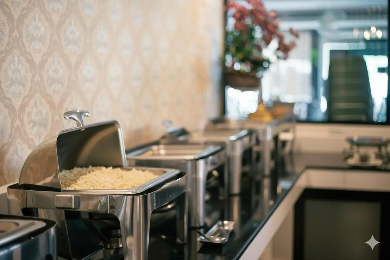 Breakfast in Phornpailin Riverside Resort