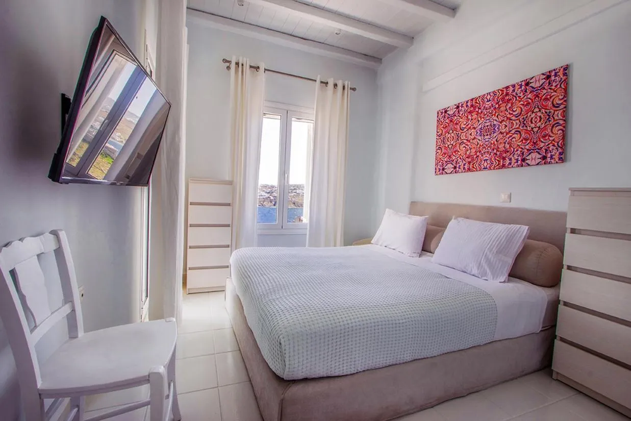 Bed in Amaris Mykonian Residence