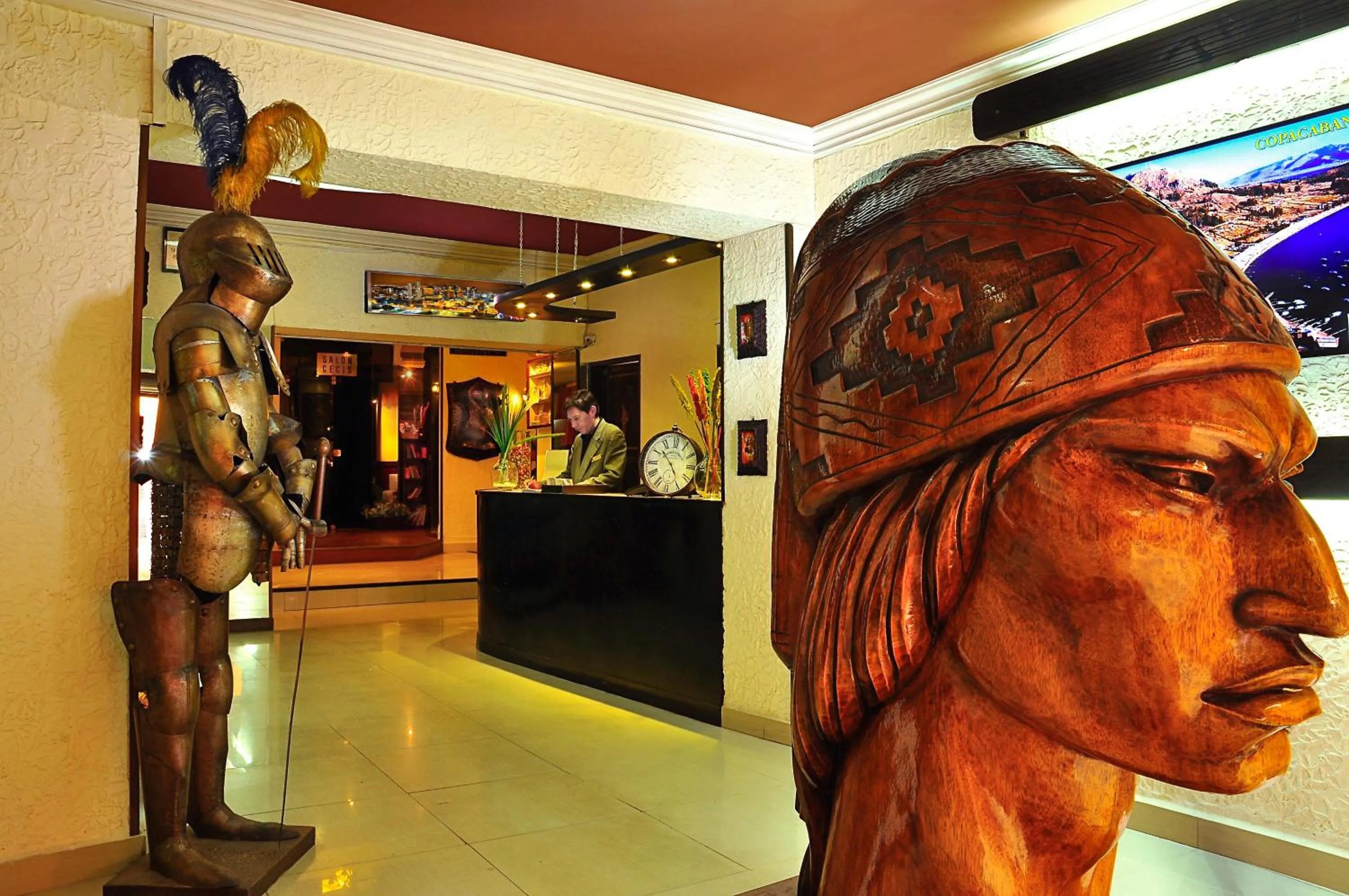 Lobby or reception in Hotel Sagarnaga