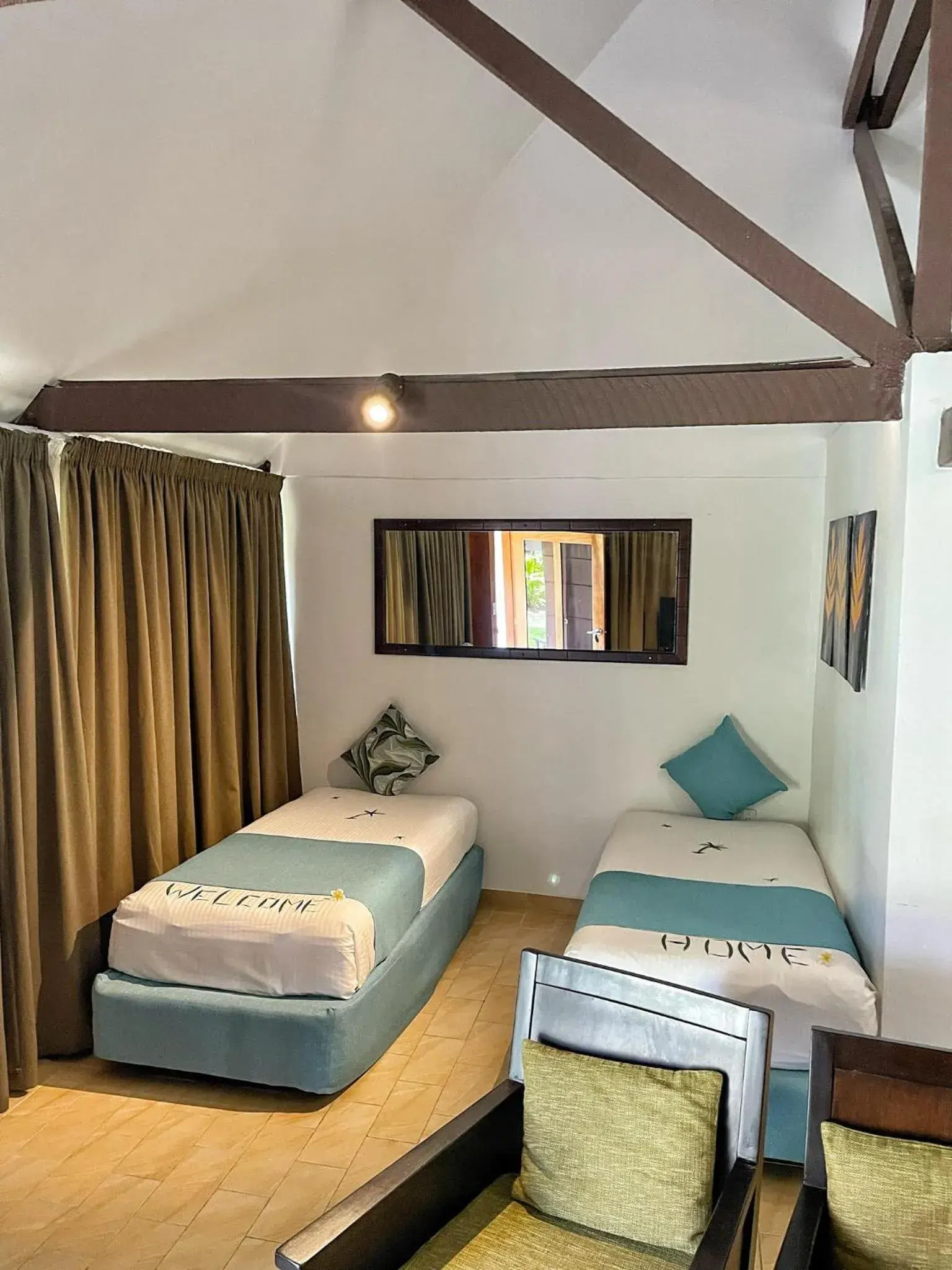 Bed in Tambua Sands Beach Resort Bed in Tambua Sands Beach Resort